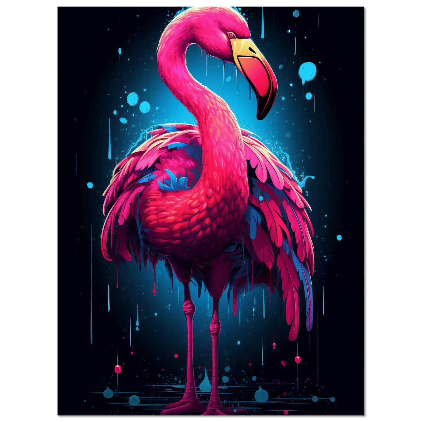 Flamingo pop art (BIRD36)
