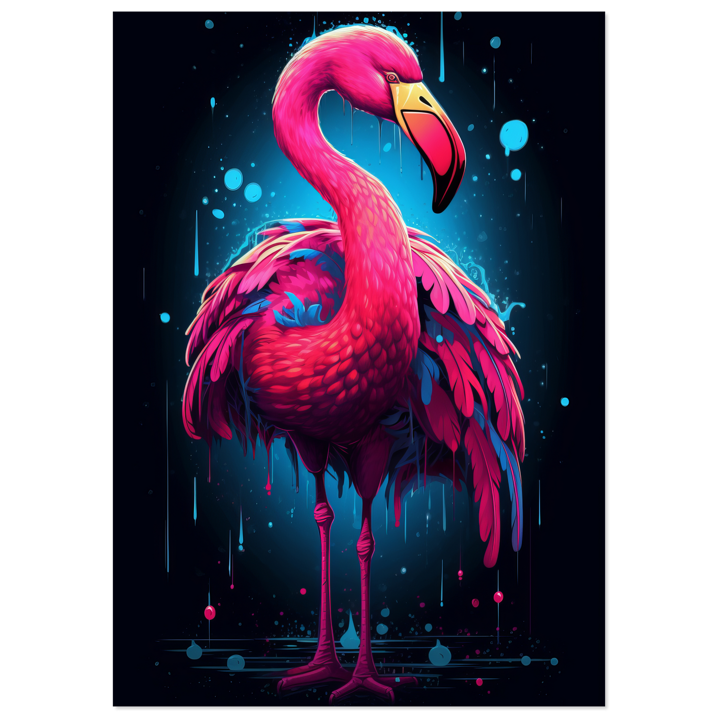 Flamingo pop art (BIRD36)