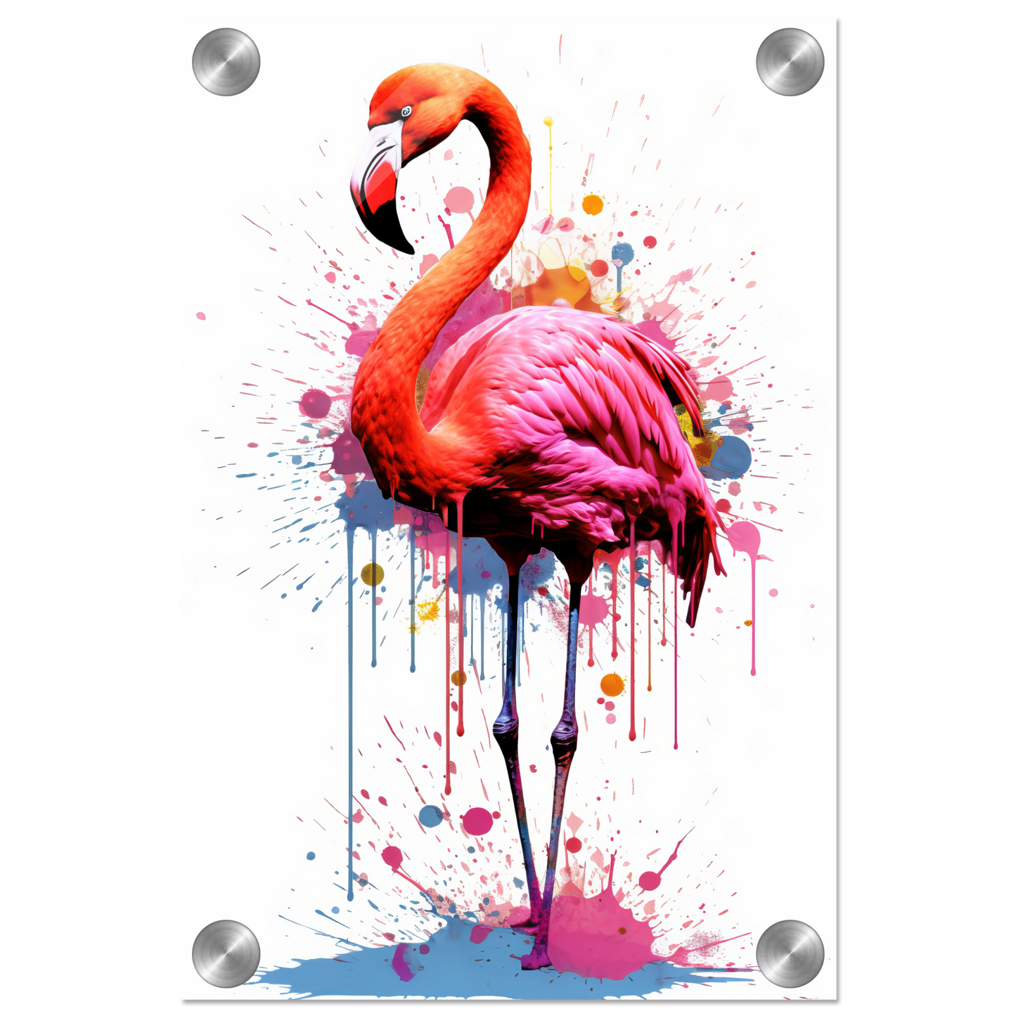 Flamingo pop art (BIRD37)