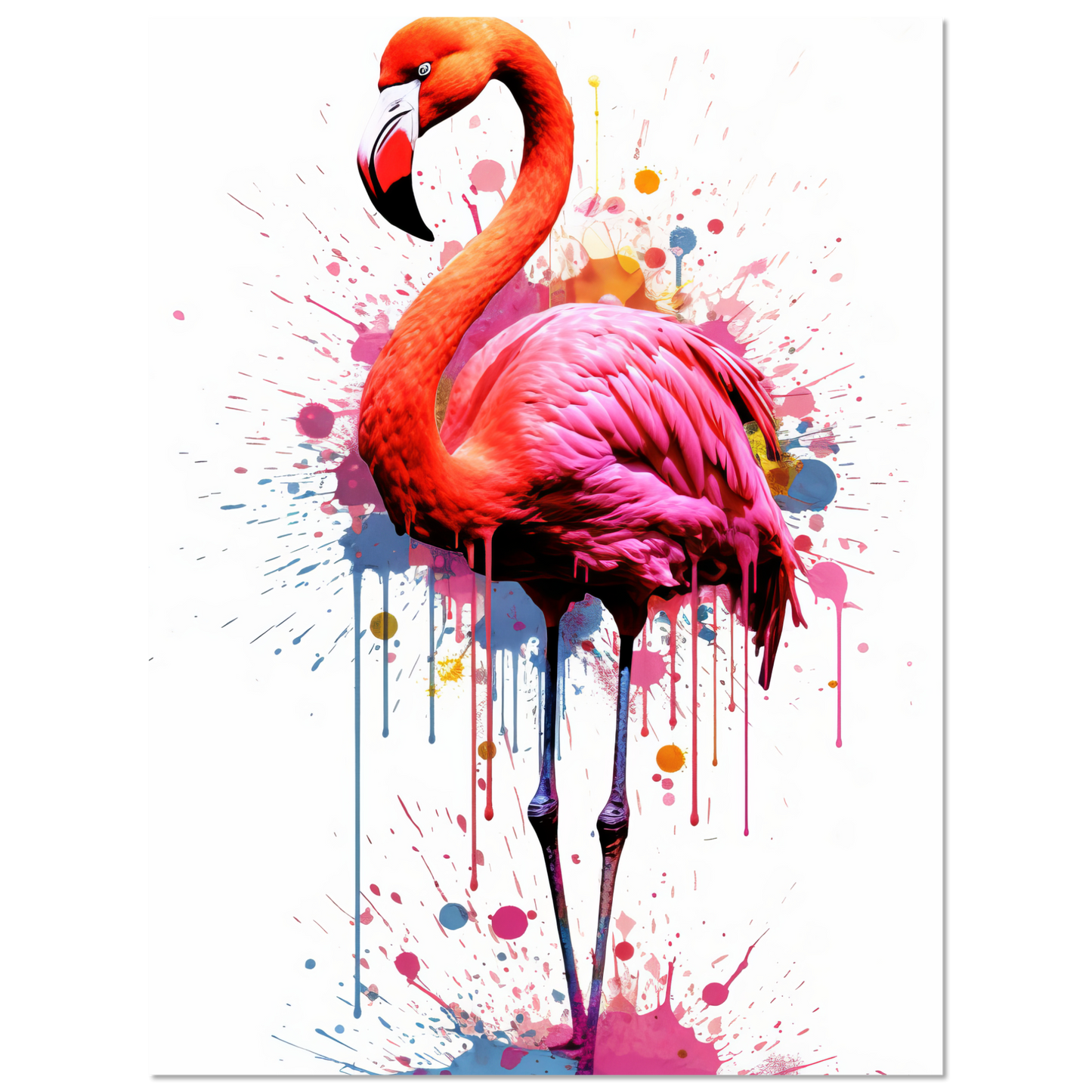 Flamingo pop art (BIRD37)