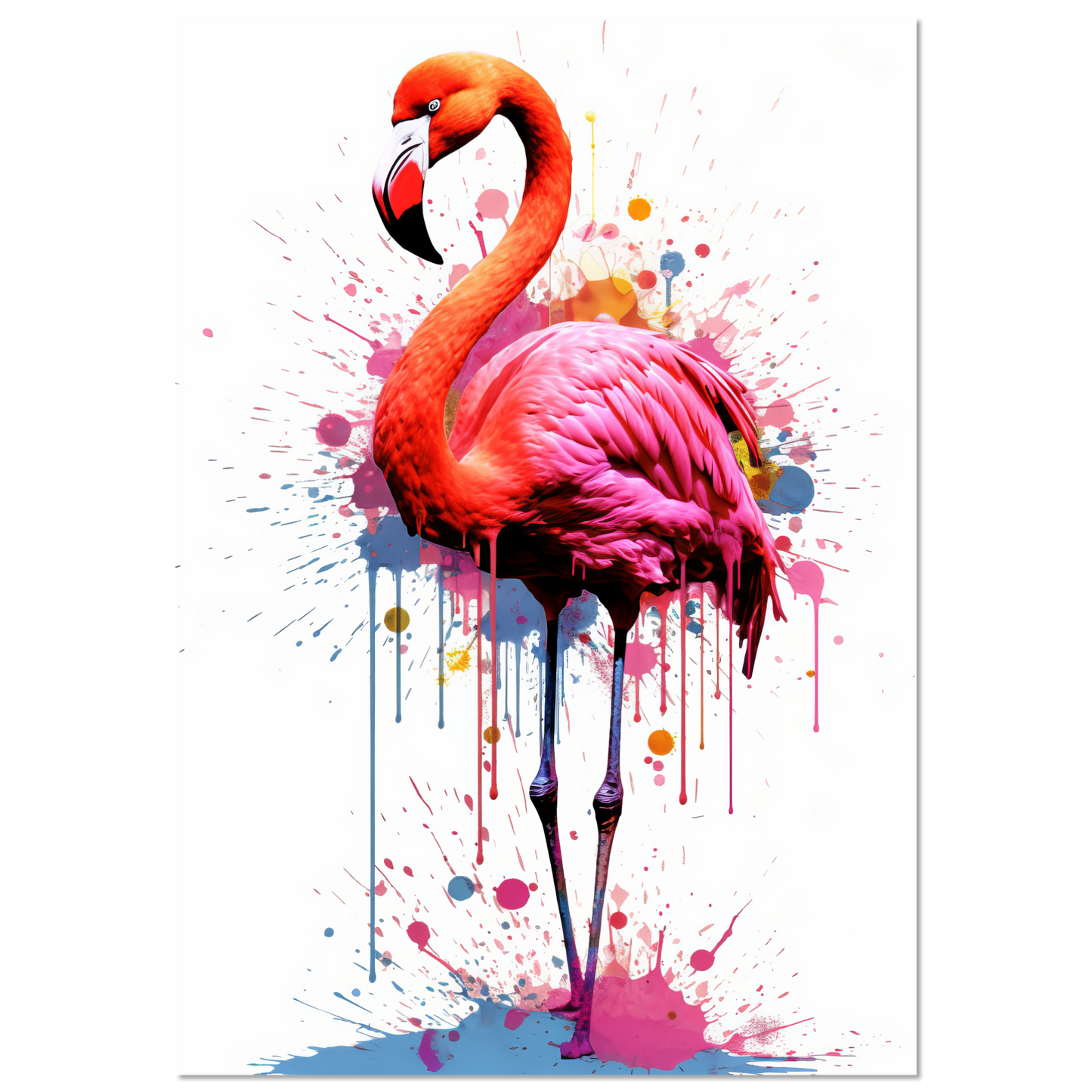 Flamingo pop art (BIRD37)