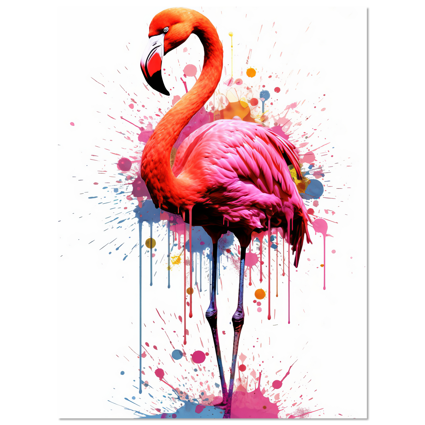 Flamingo pop art (BIRD37)