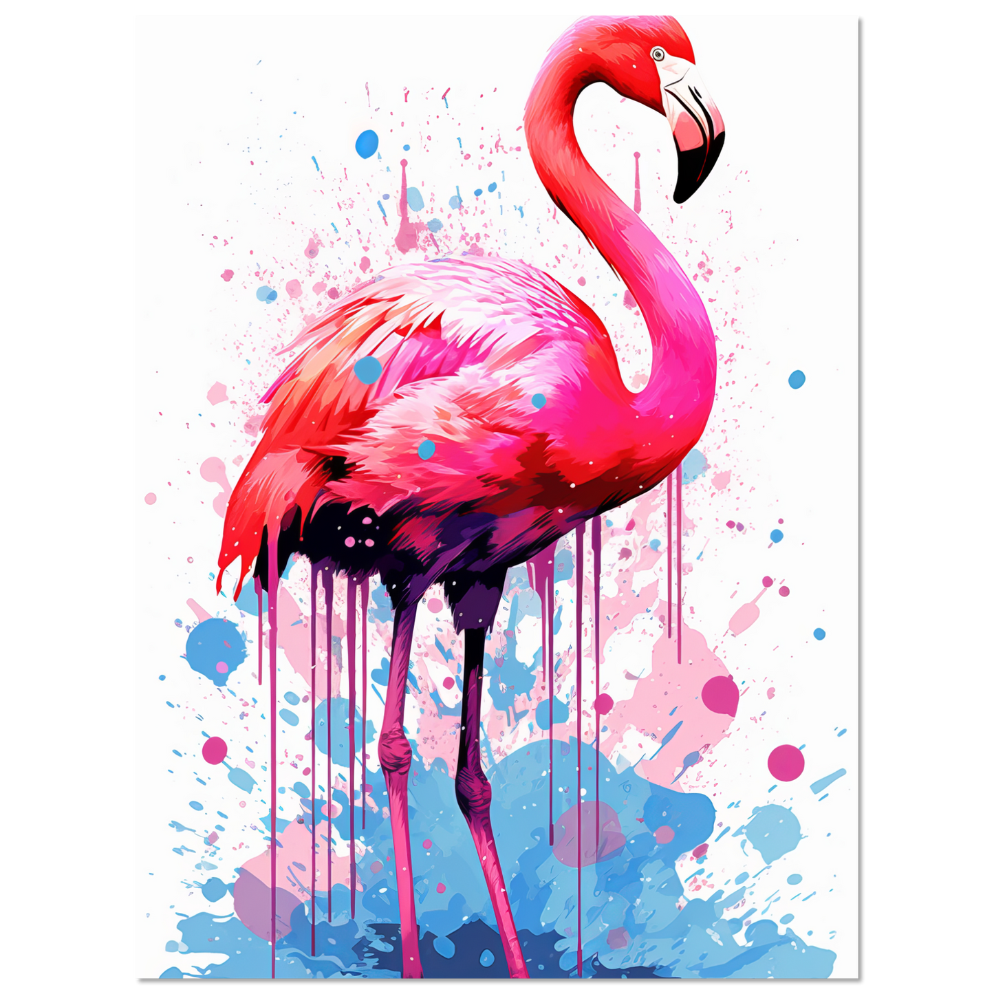 Flamingo pop art (BIRD38)