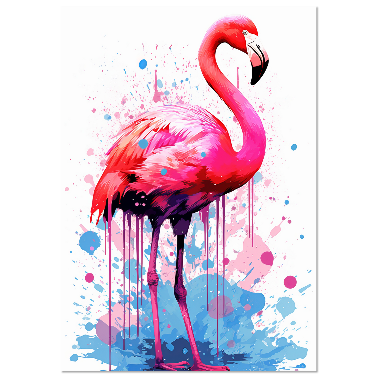 Flamingo pop art (BIRD38)