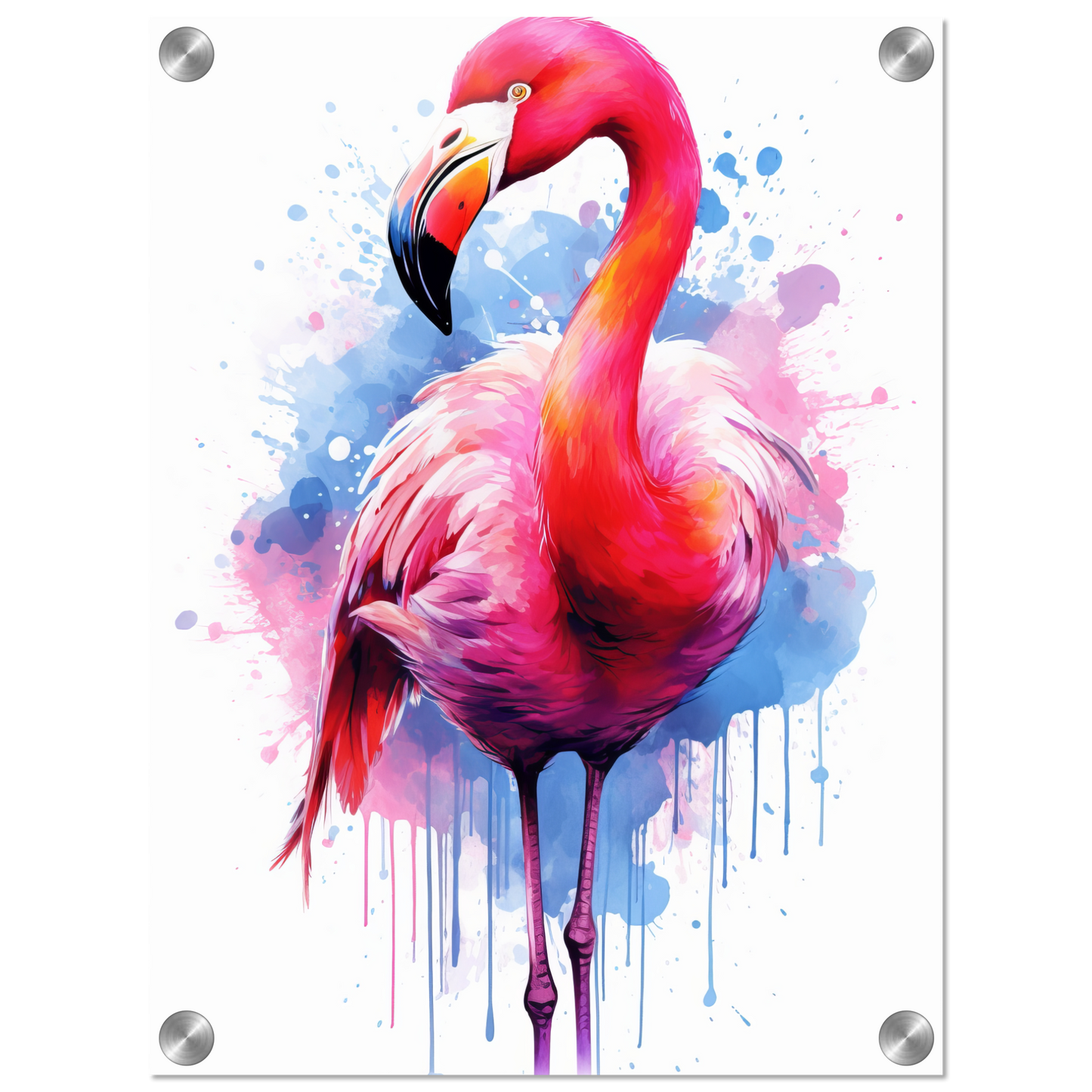 Flamingo pop art (BIRD39)