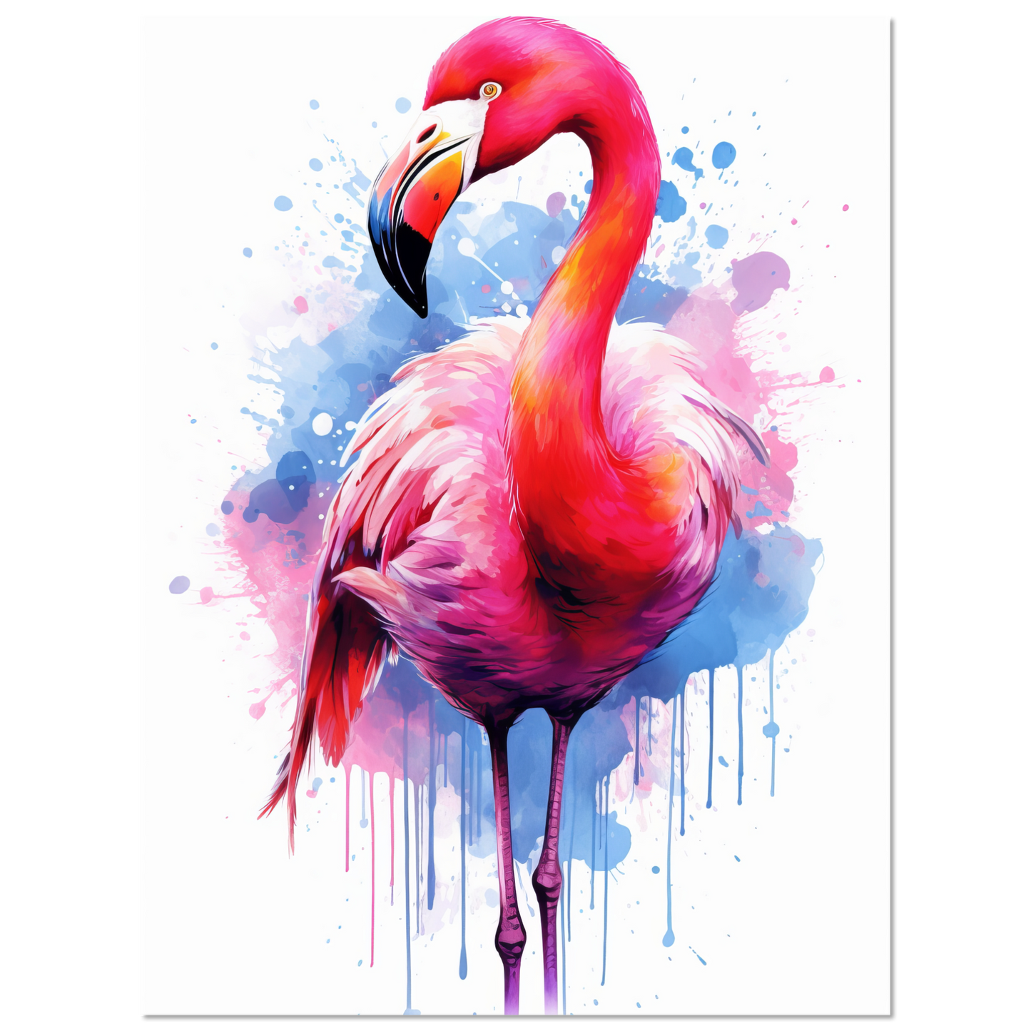Flamingo pop art (BIRD39)