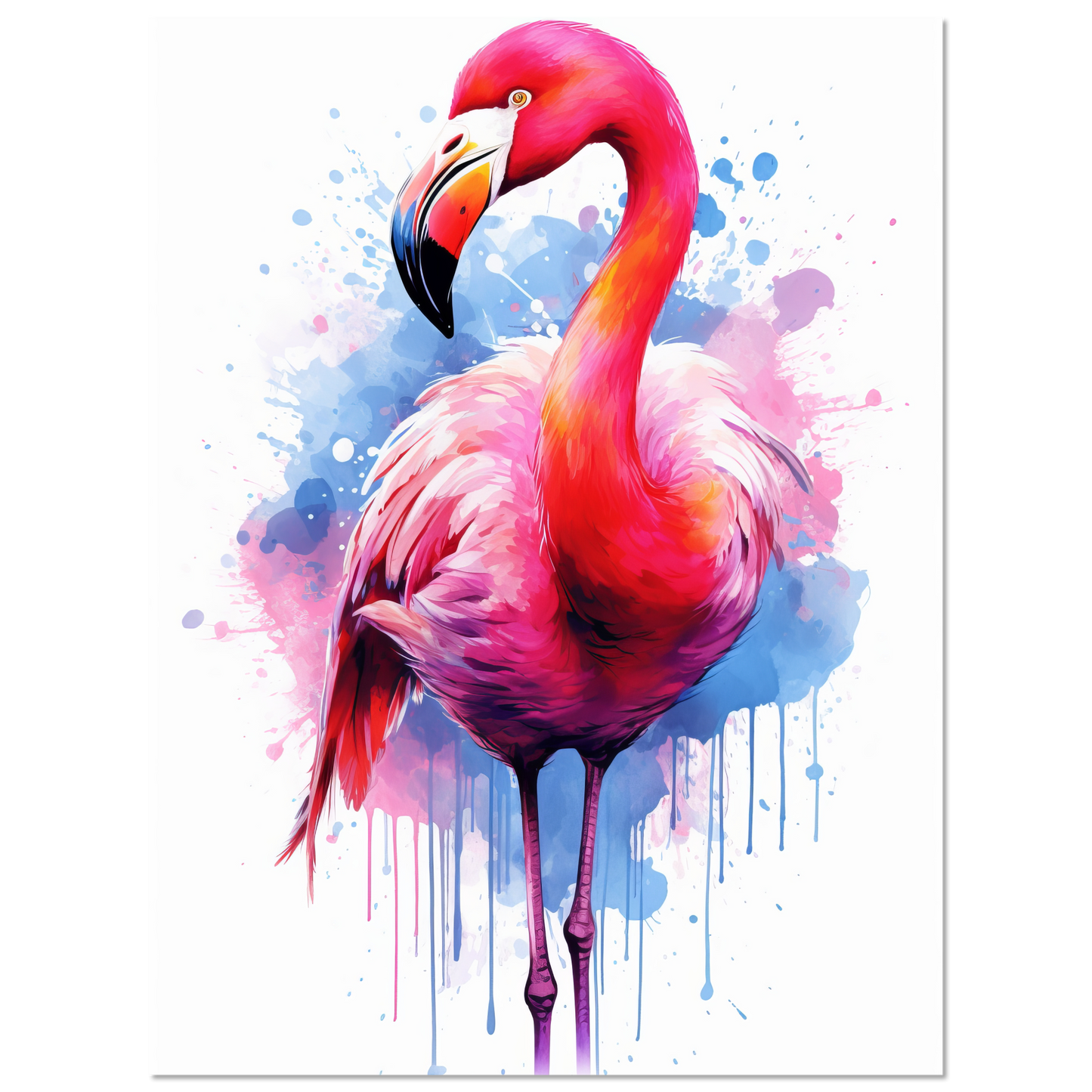 Flamingo pop art (BIRD39)