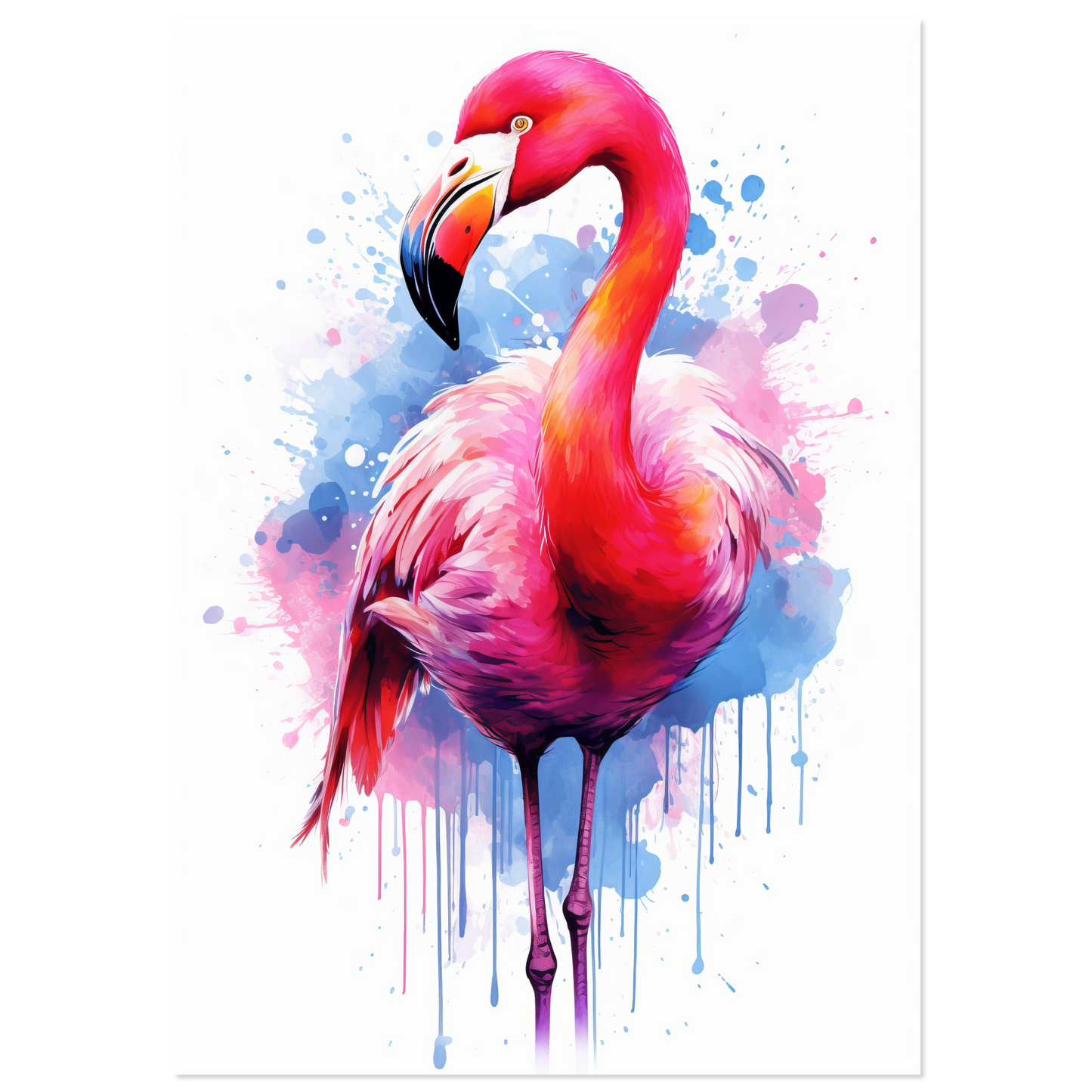 Flamingo pop art (BIRD39)