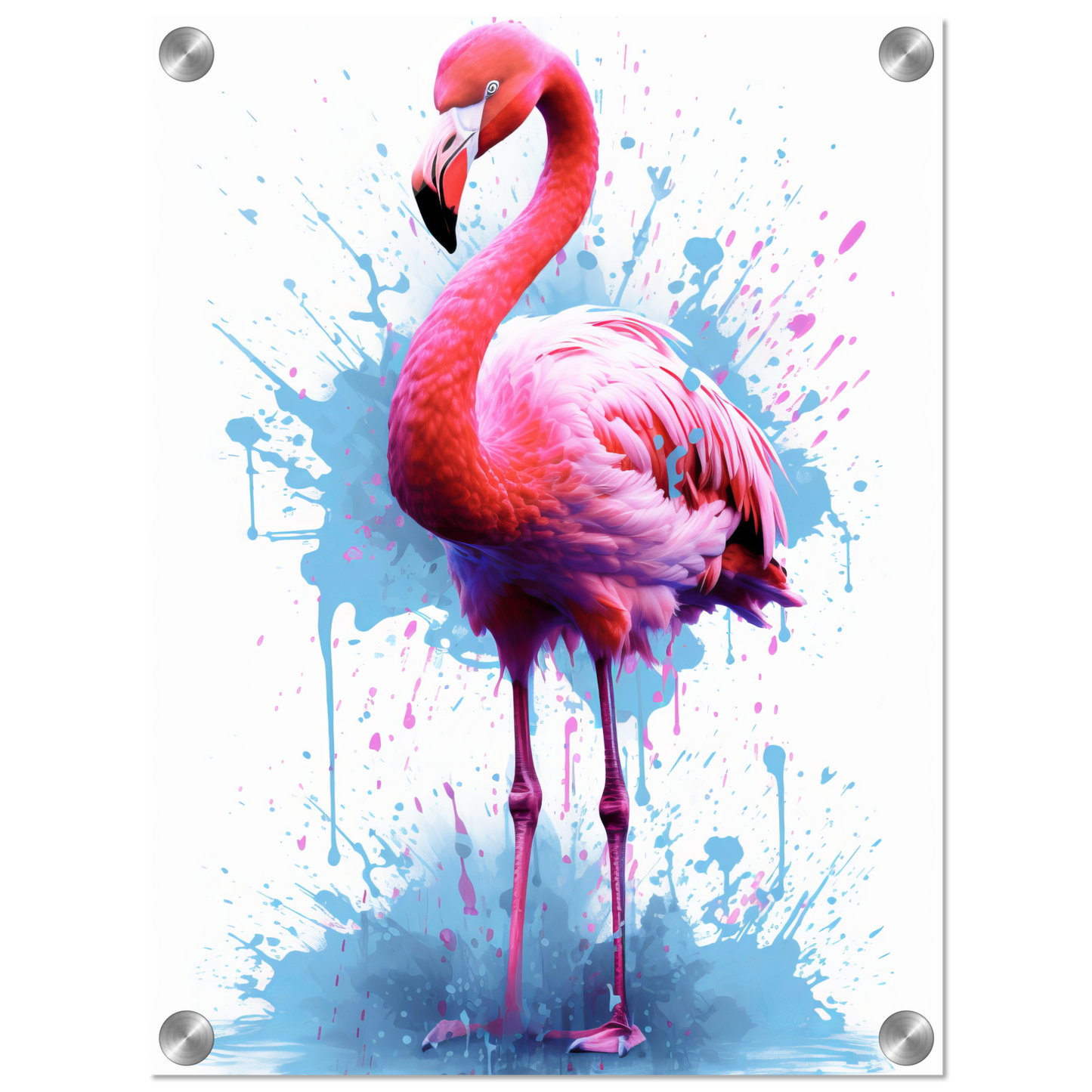 Flamingo pop art (BIRD40)