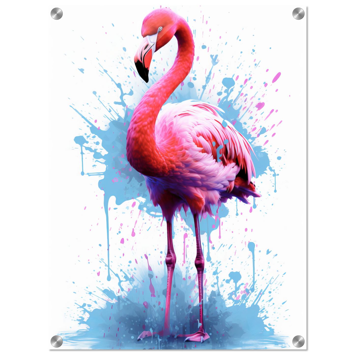 Flamingo pop art (BIRD40)
