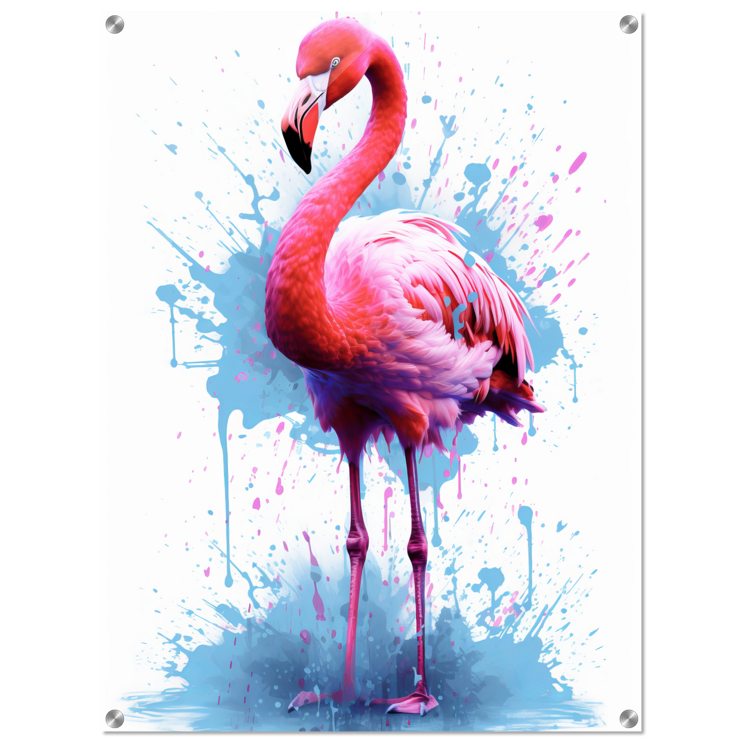 Flamingo pop art (BIRD40)