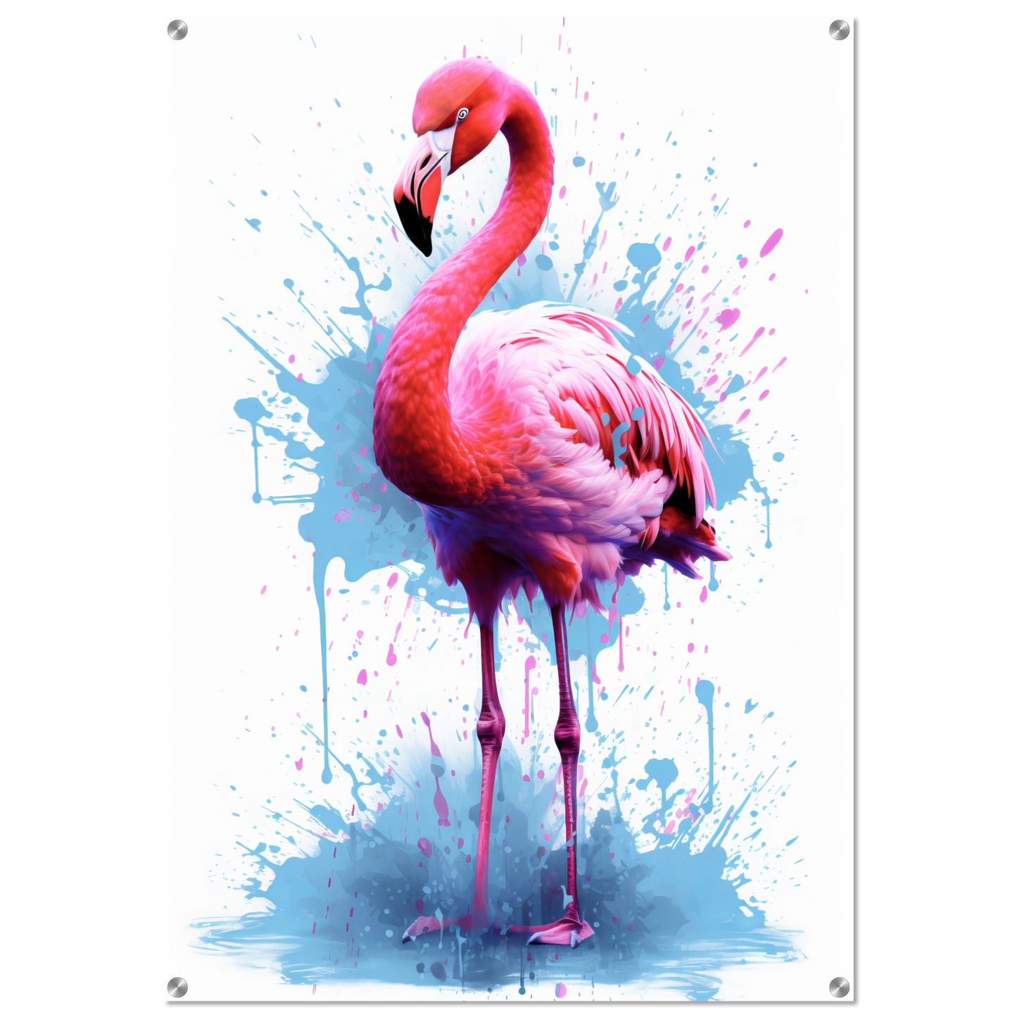 Flamingo pop art (BIRD40)