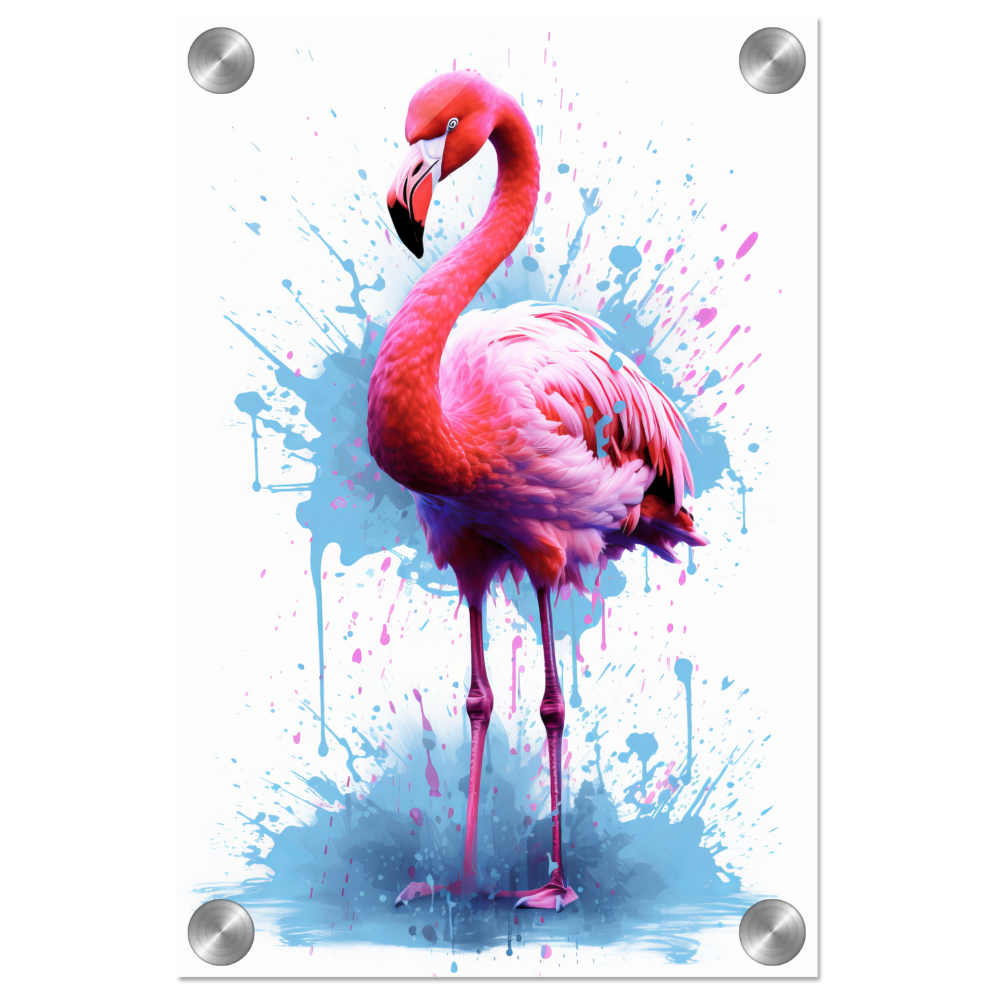 Flamingo pop art (BIRD40)