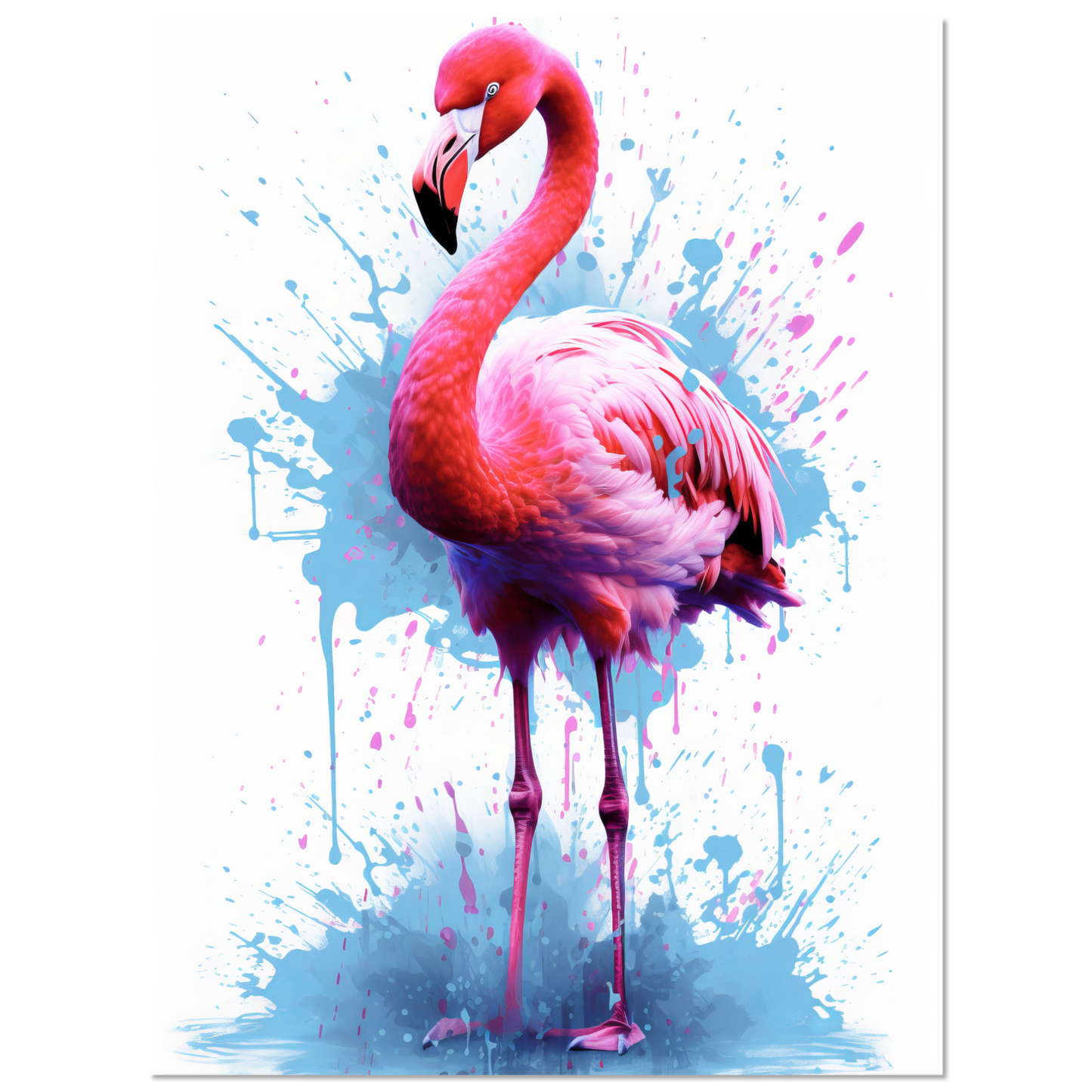 Flamingo pop art (BIRD40)