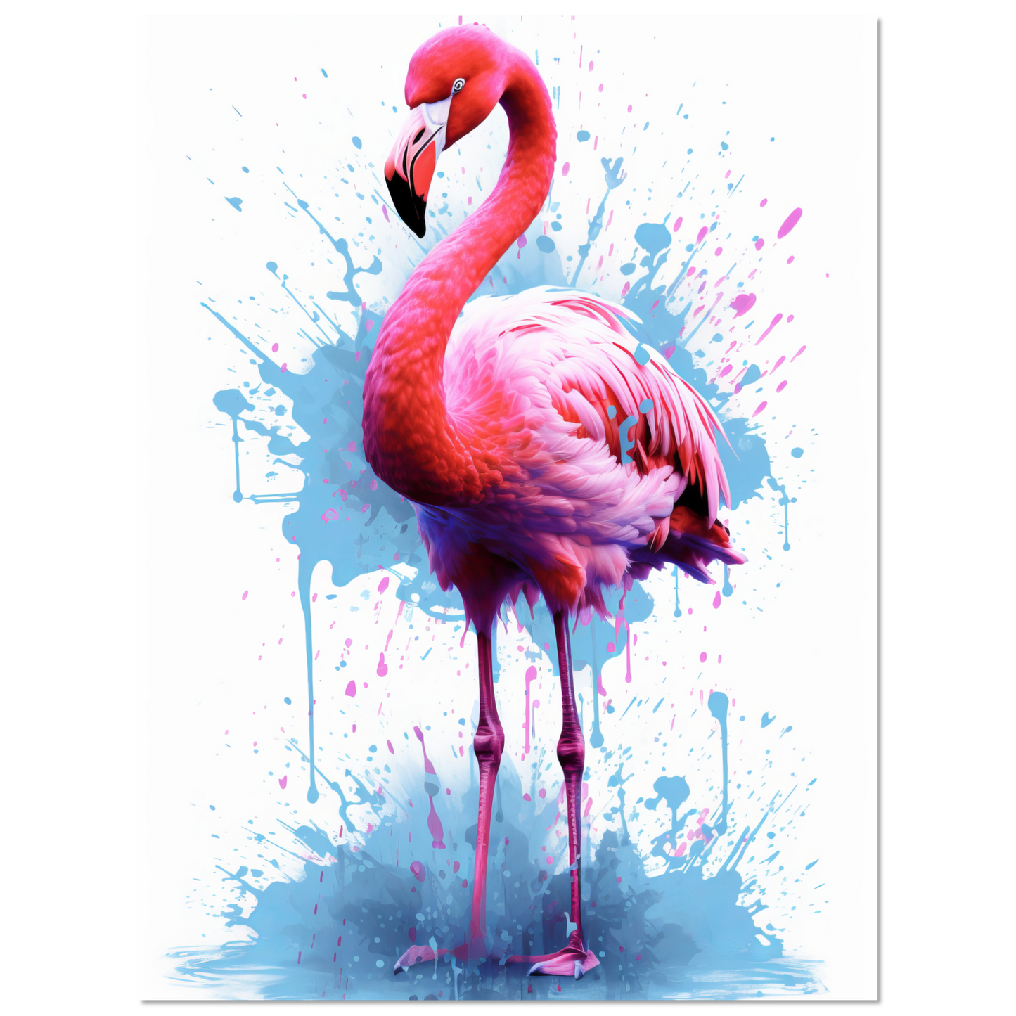 Flamingo pop art (BIRD40)