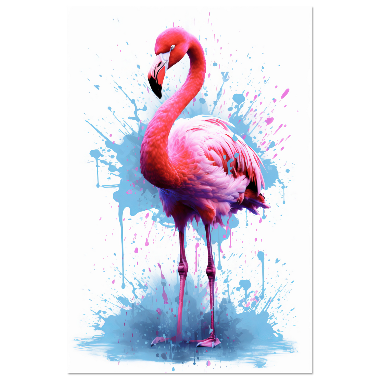 Flamingo pop art (BIRD40)