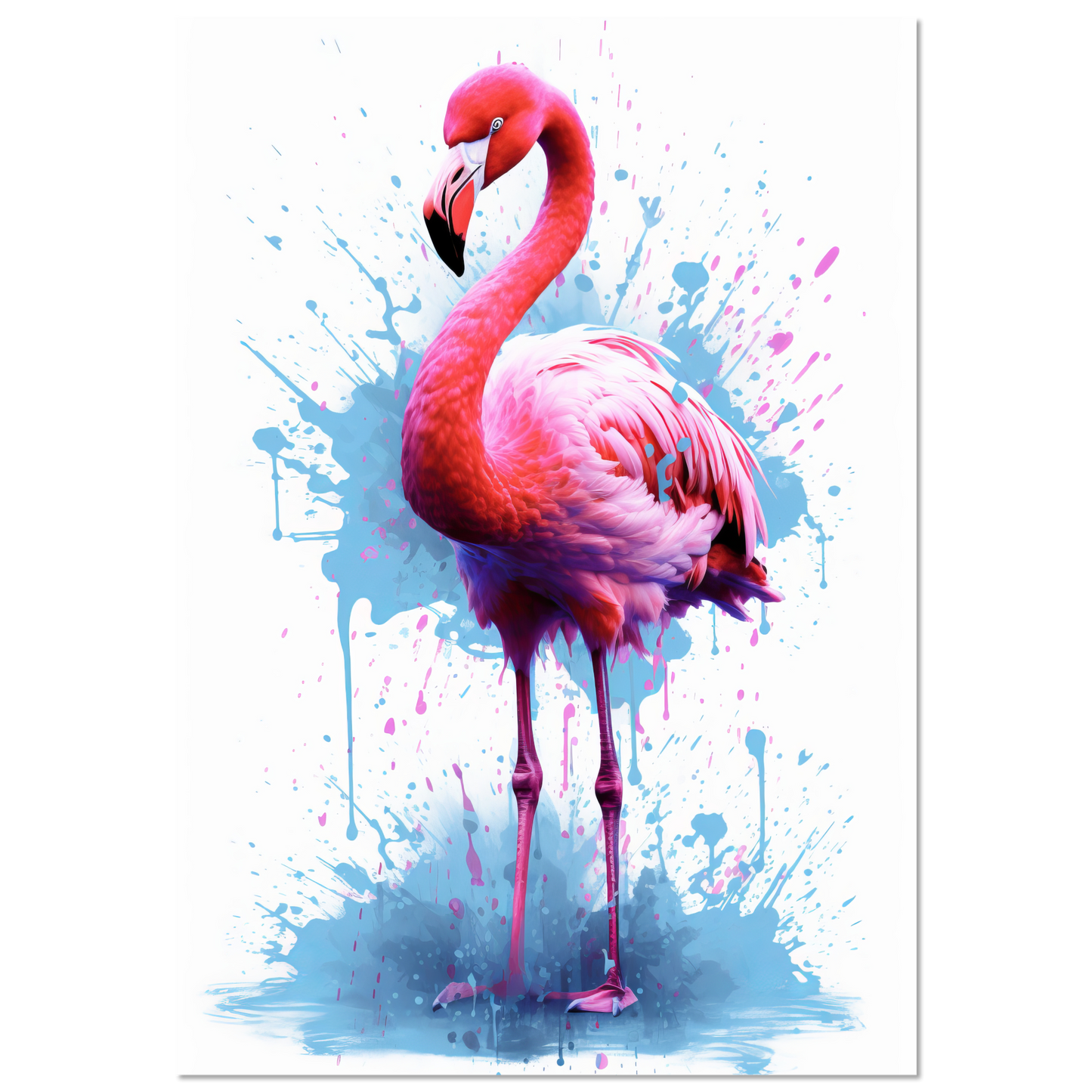 Flamingo pop art (BIRD40)