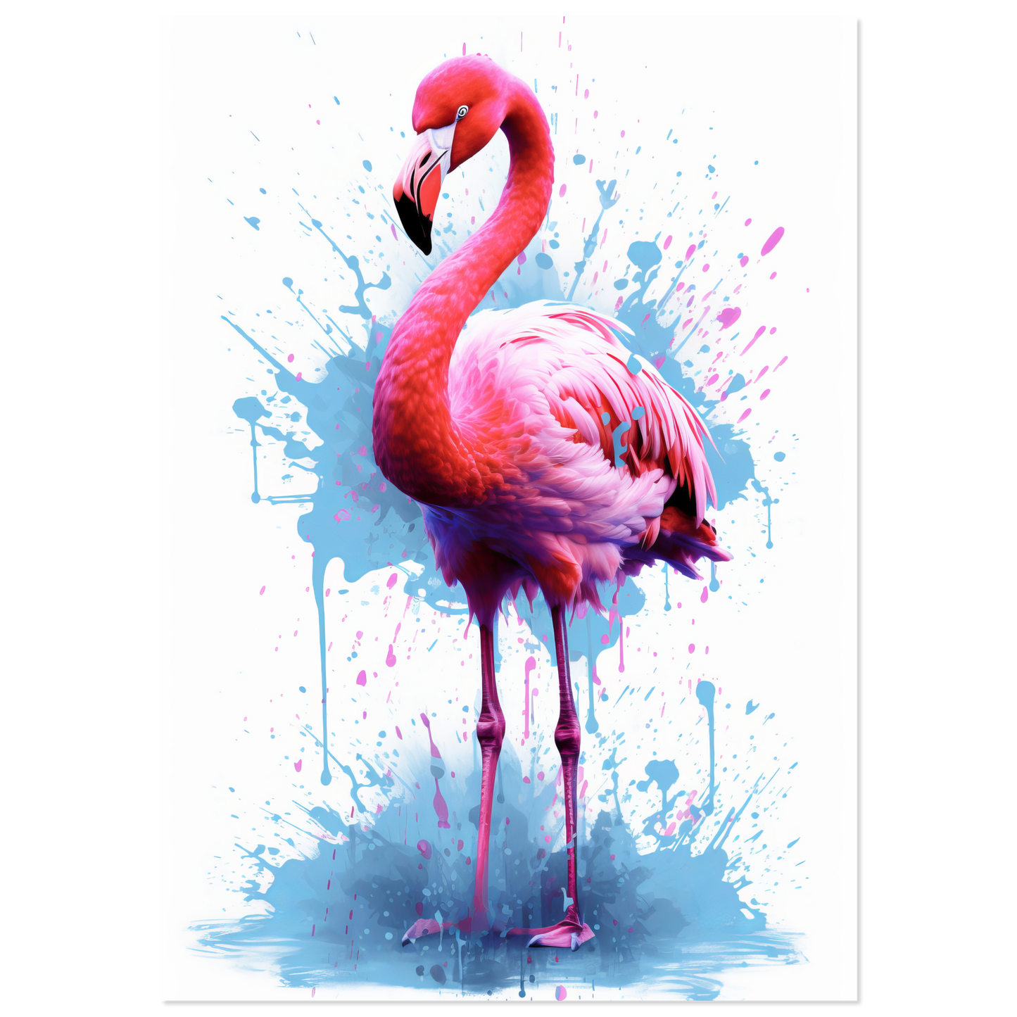 Flamingo pop art (BIRD40)