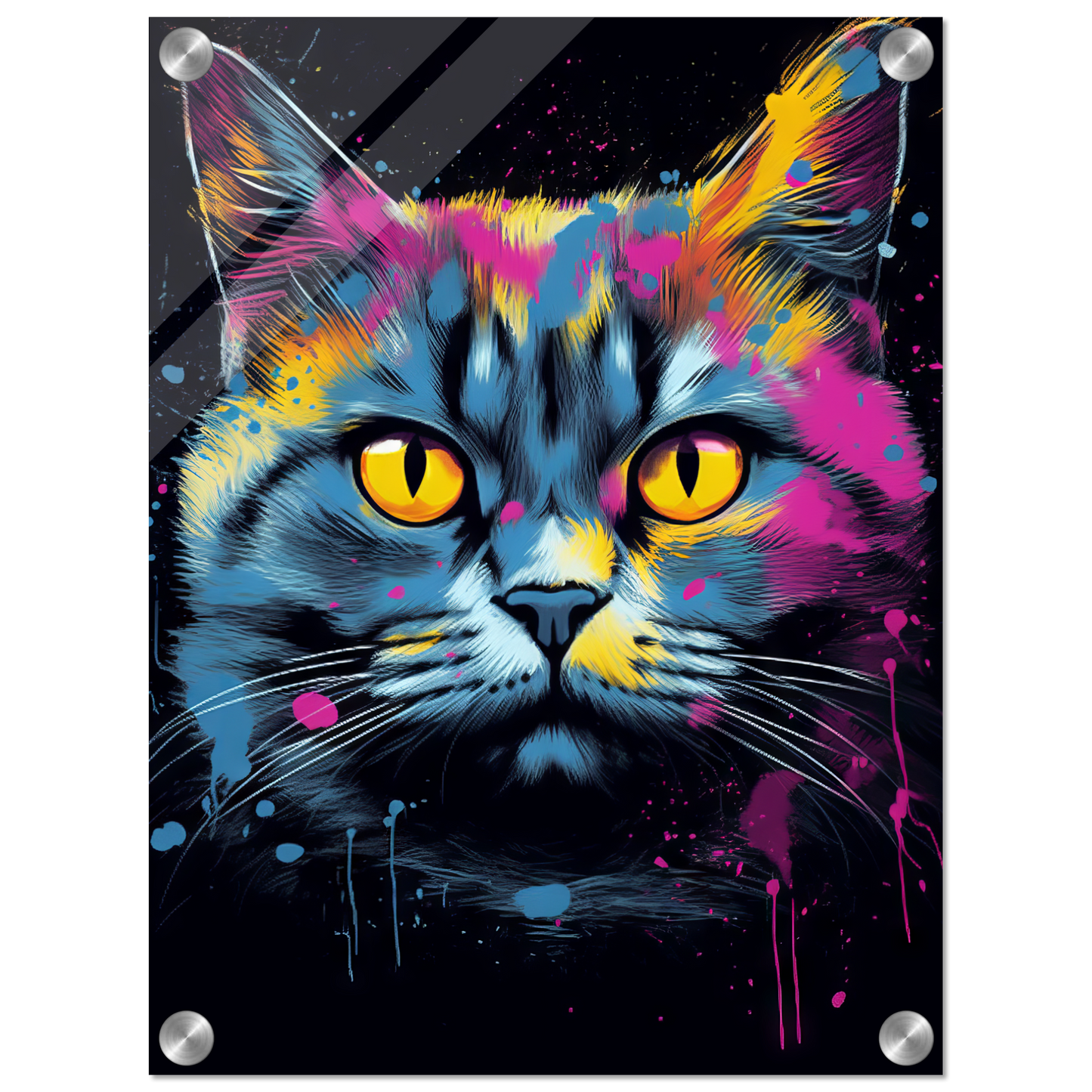Katze Britisch Kurzhaar (BKH) Pop-Art (CAT18)