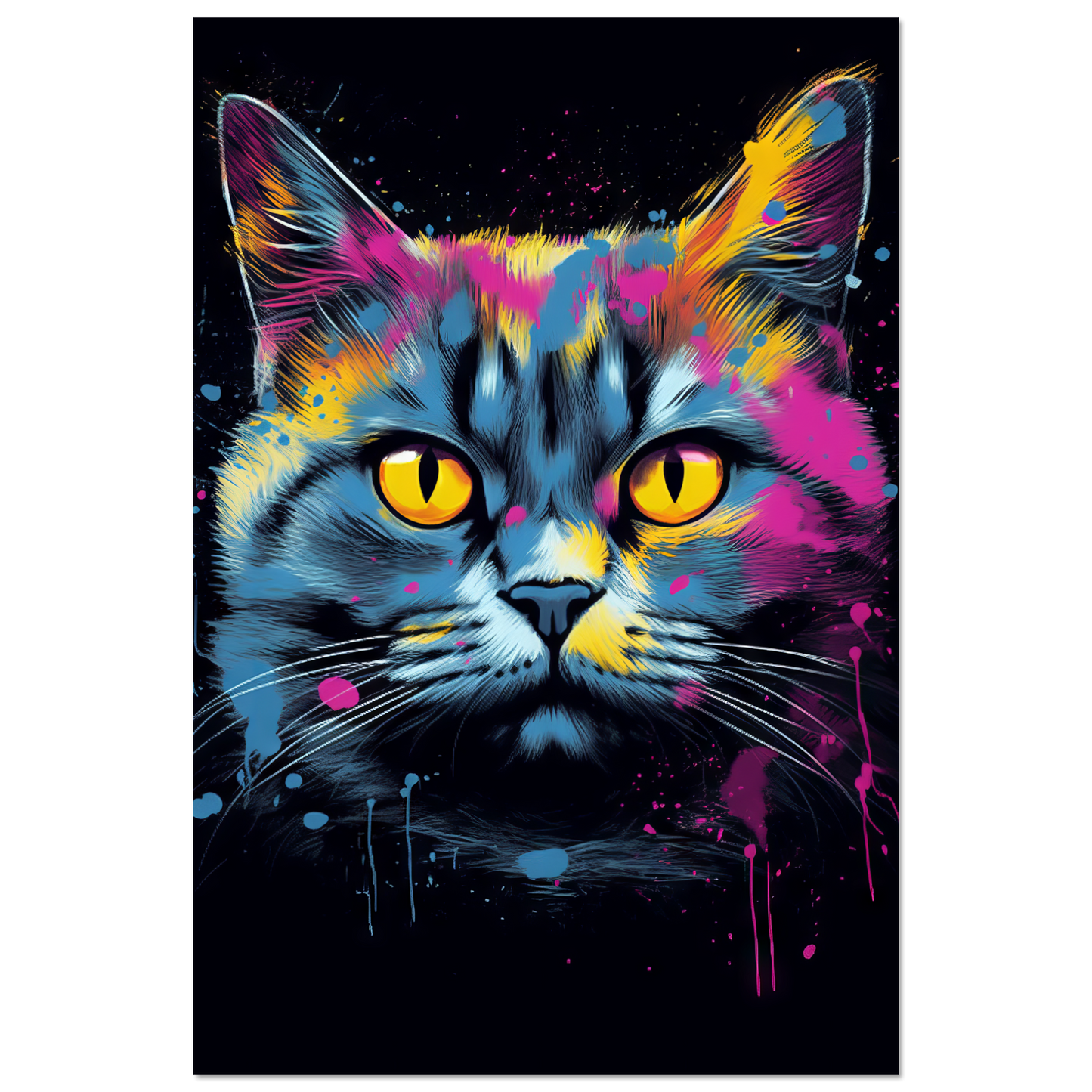 Katze Britisch Kurzhaar (BKH) Pop-Art (CAT18)