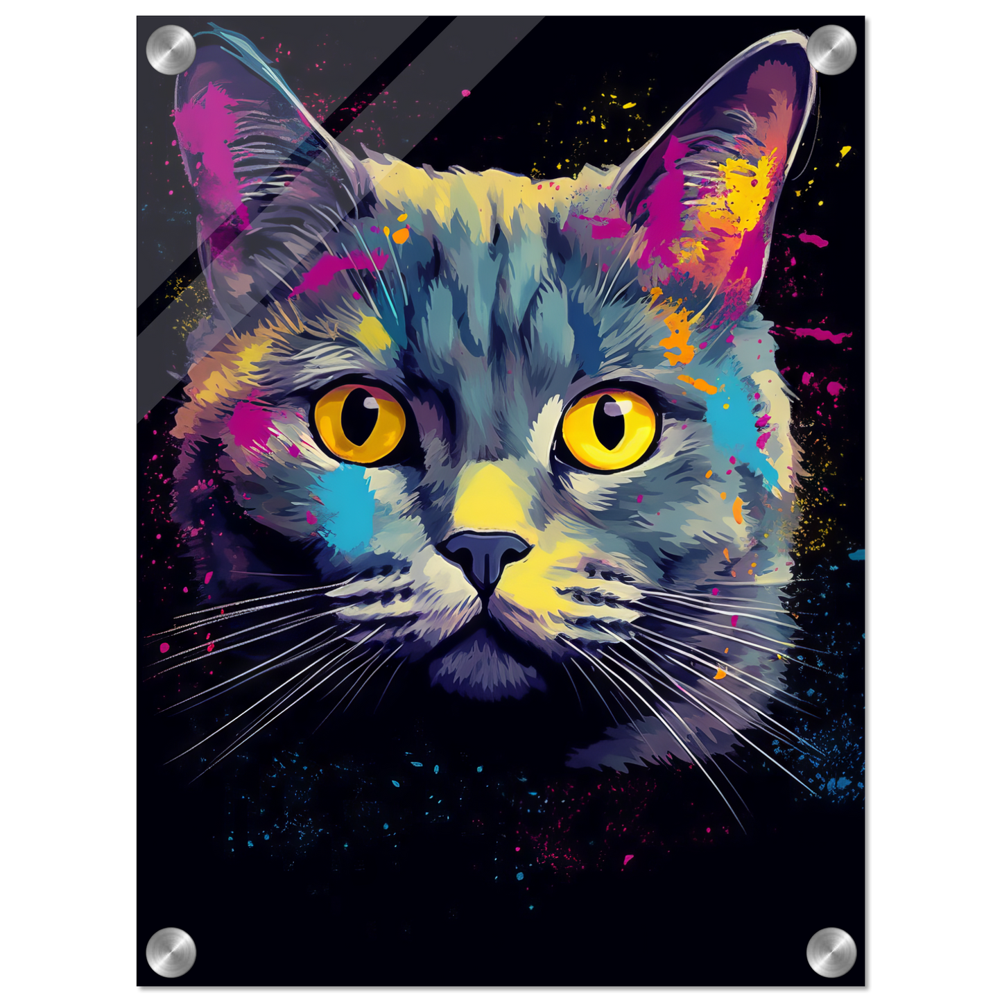 Katze Britisch Kurzhaar (BKH) Pop-Art (CAT19)