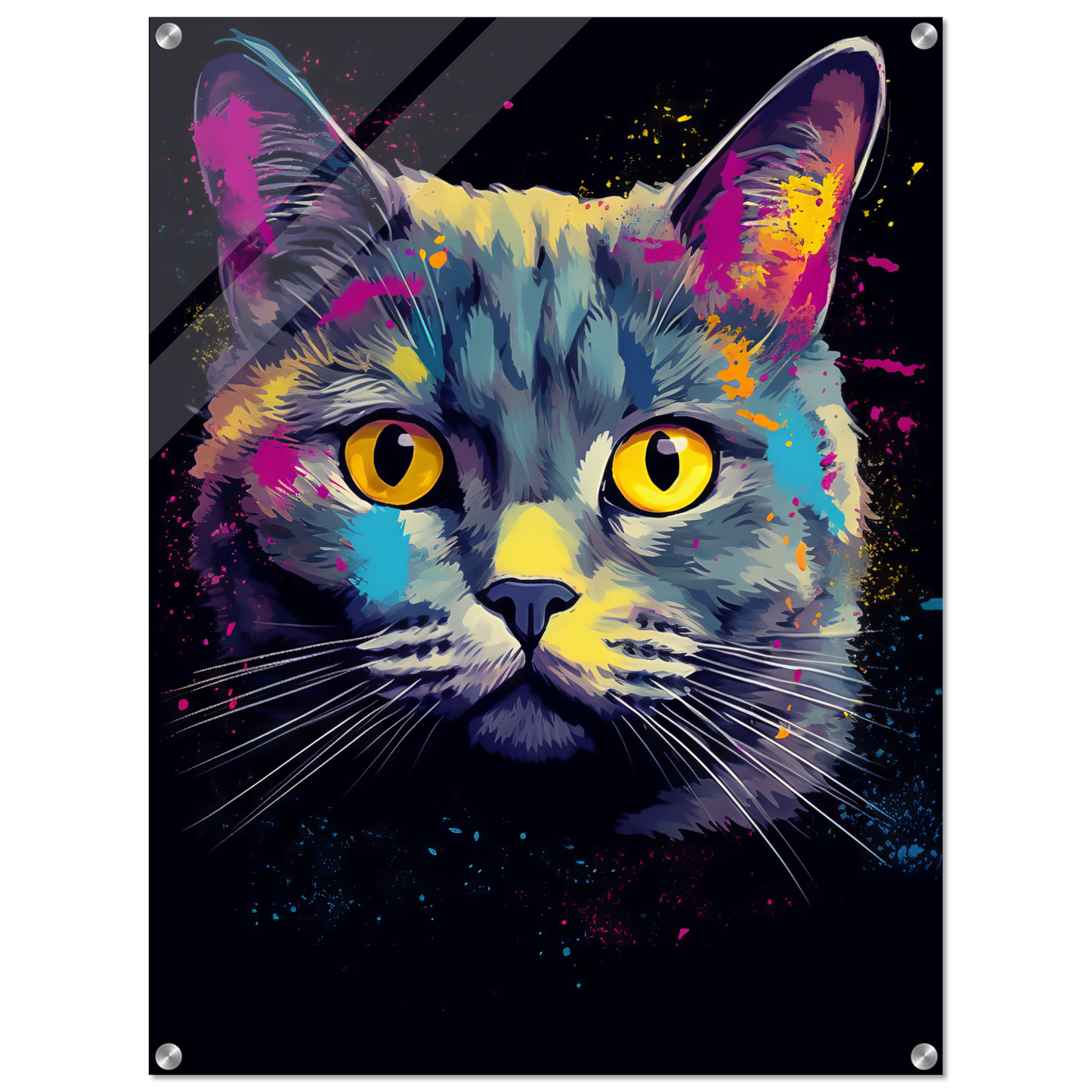 Katze Britisch Kurzhaar (BKH) Pop-Art (CAT19)