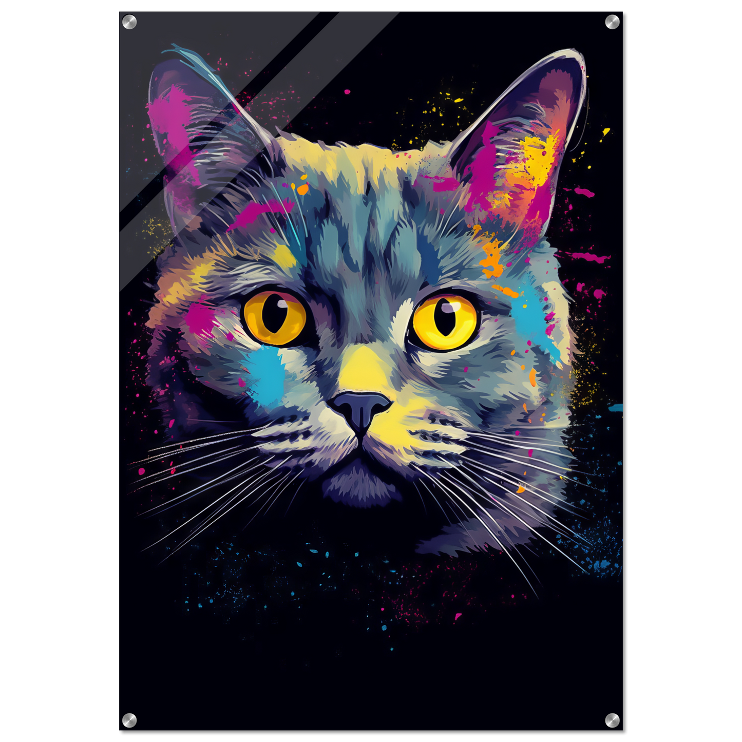 Katze Britisch Kurzhaar (BKH) Pop-Art (CAT19)