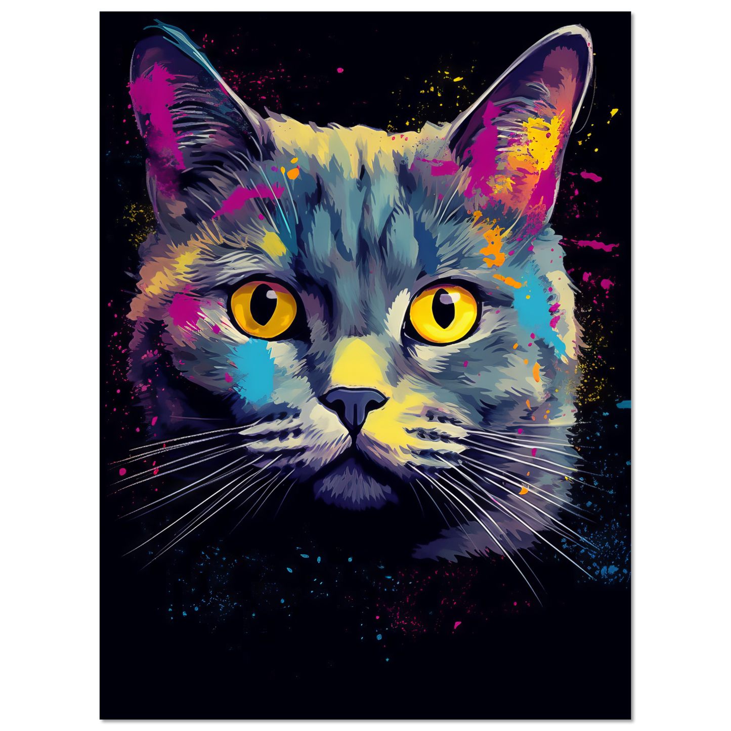 Katze Britisch Kurzhaar (BKH) Pop-Art (CAT19)