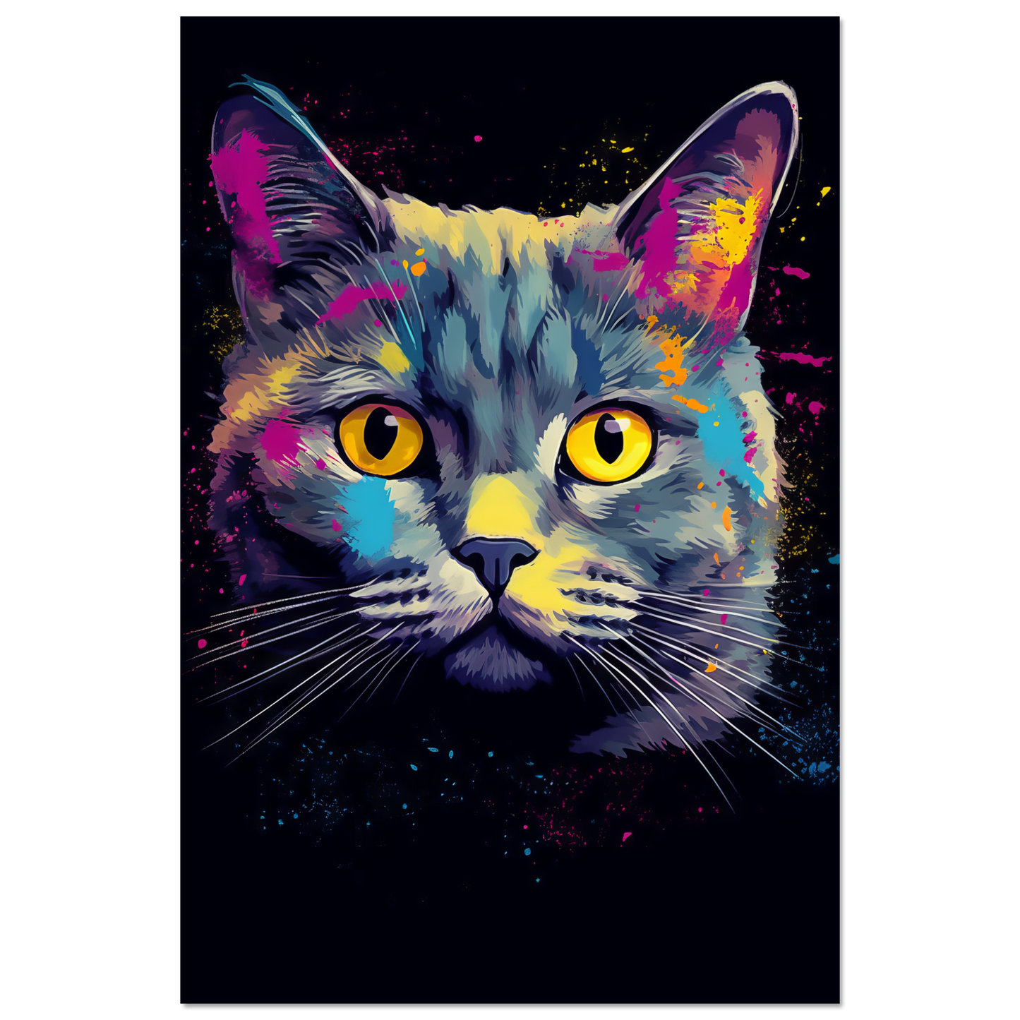 Katze Britisch Kurzhaar (BKH) Pop-Art (CAT19)
