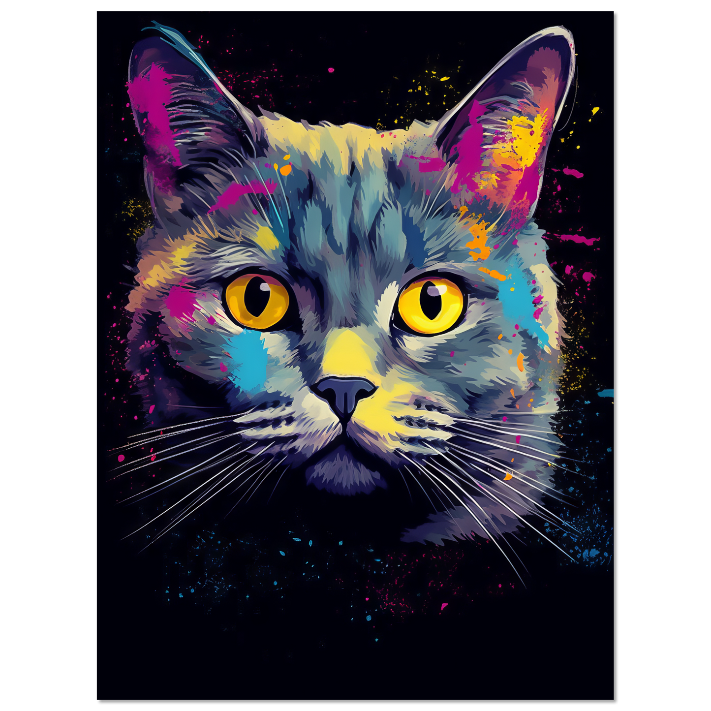 Katze Britisch Kurzhaar (BKH) Pop-Art (CAT19)