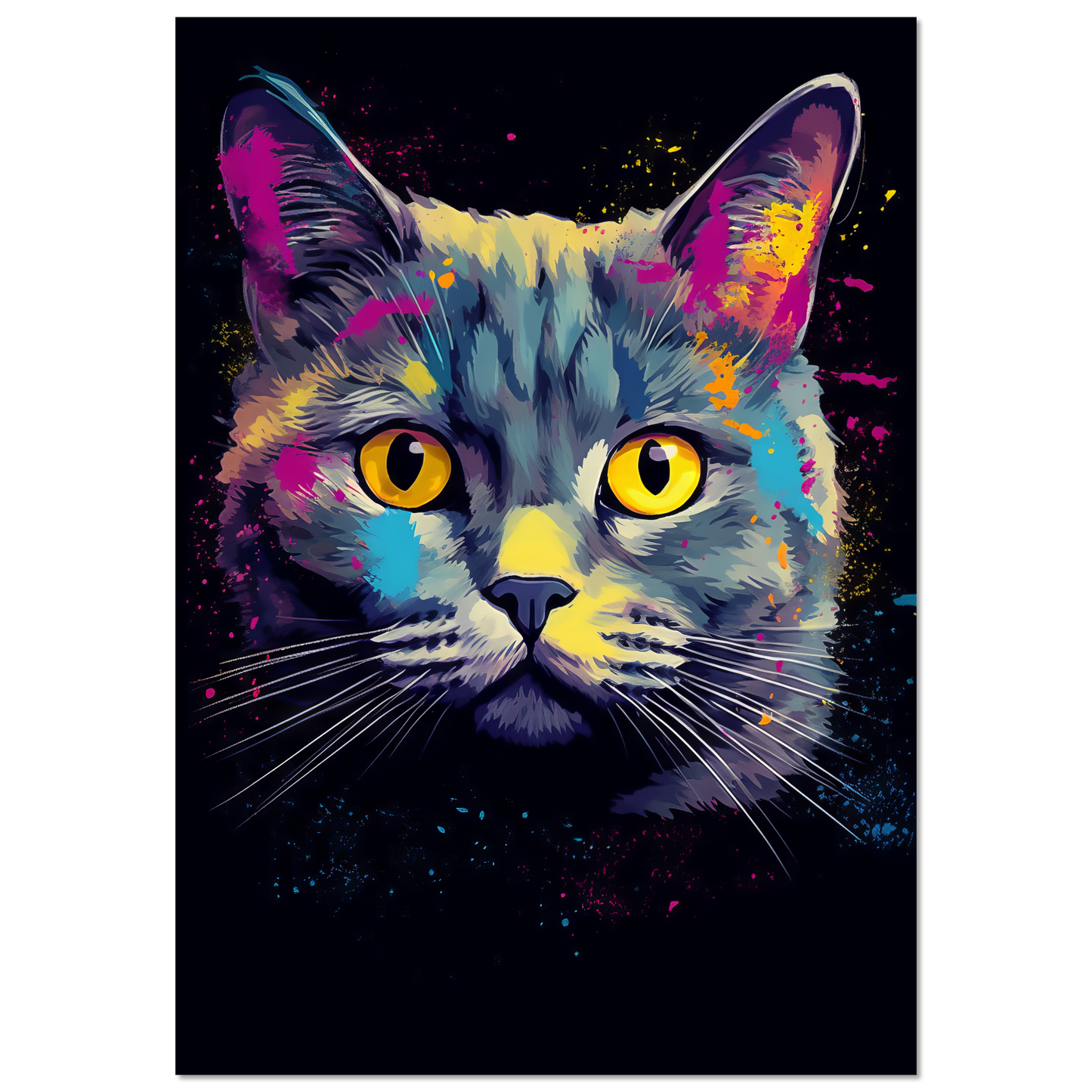 Katze Britisch Kurzhaar (BKH) Pop-Art (CAT19)