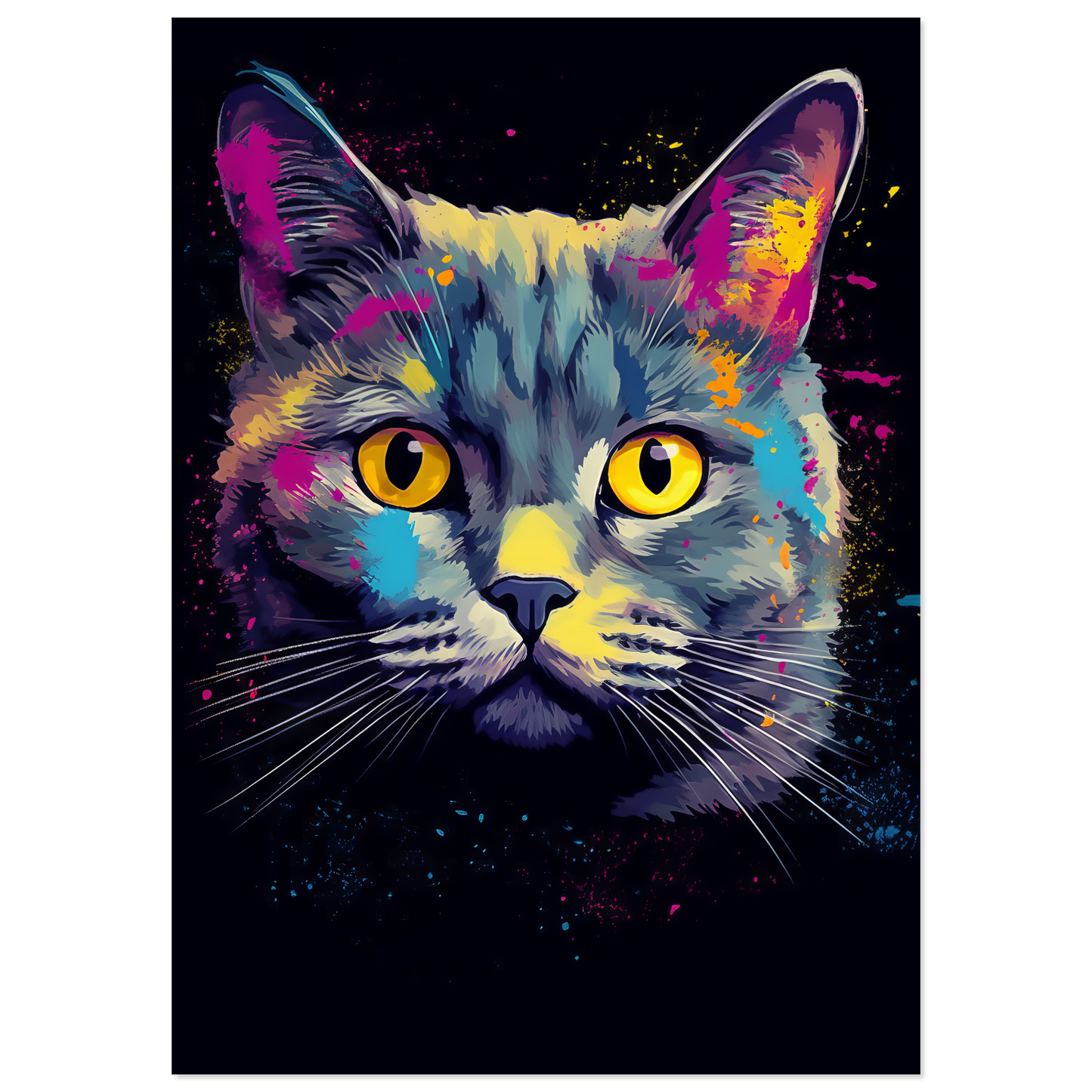 Katze Britisch Kurzhaar (BKH) Pop-Art (CAT19)