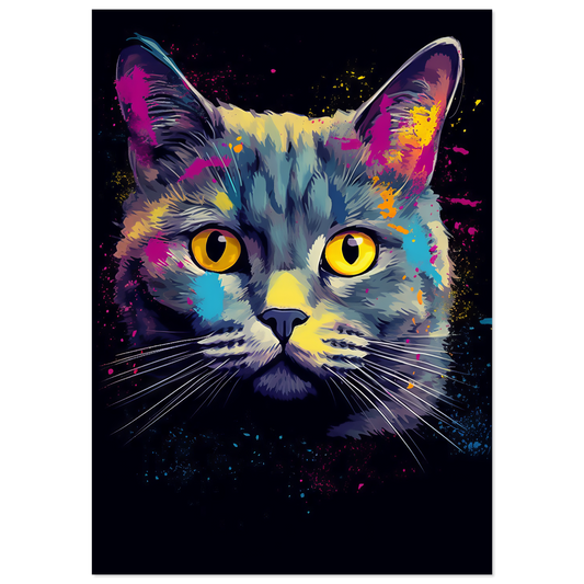 Cat British Shorthair (BKH) Pop Art (CAT19)