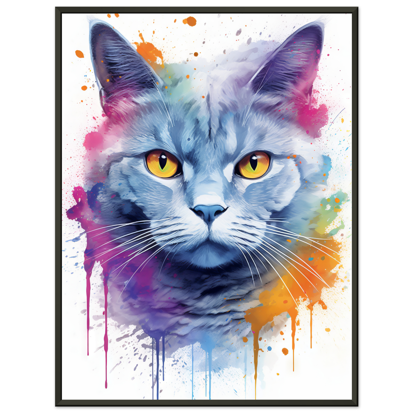 Katze Britisch Kurzhaar (BKH) Pop-Art (CAT21)