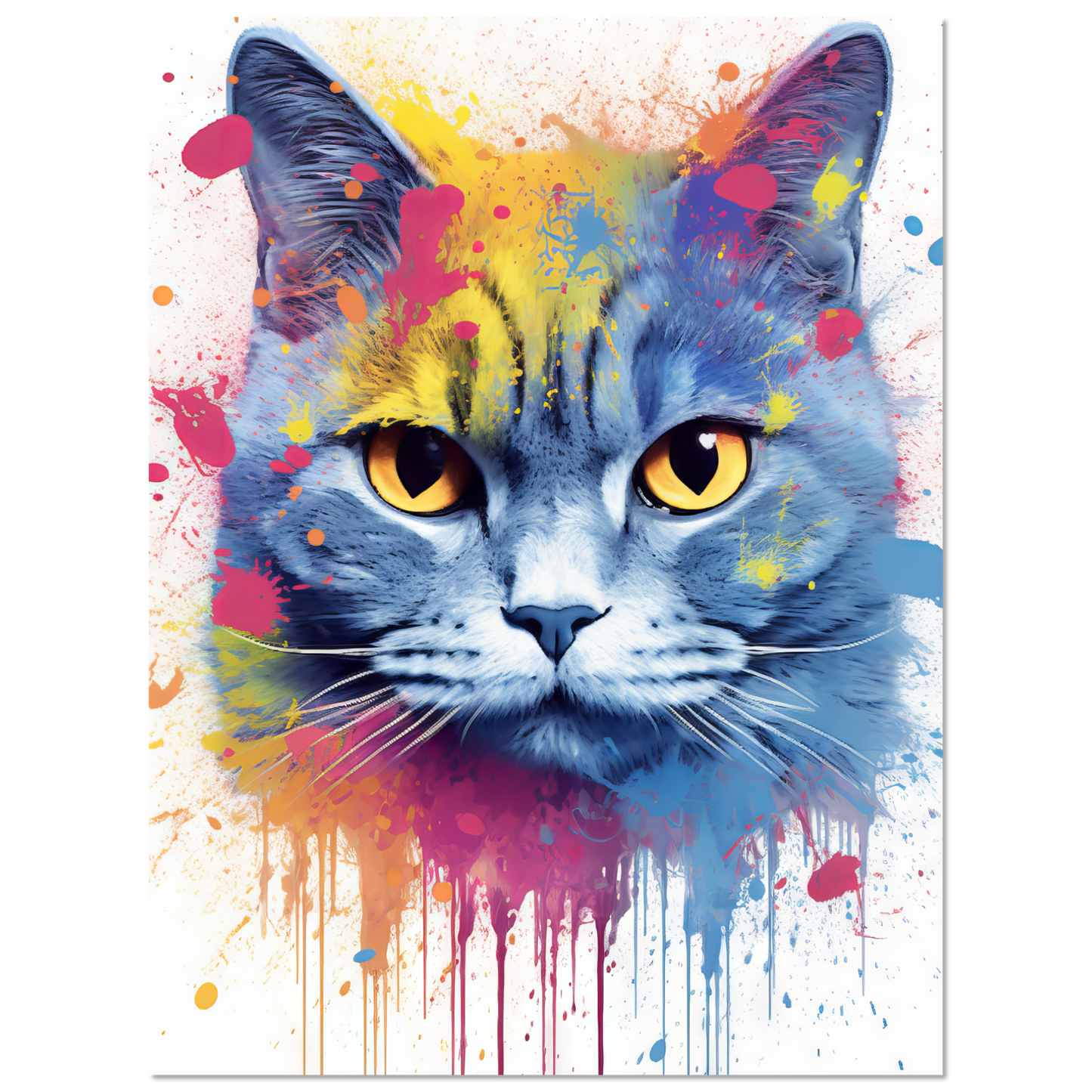 Katze Britisch Kurzhaar (BKH) Pop-Art (CAT22)