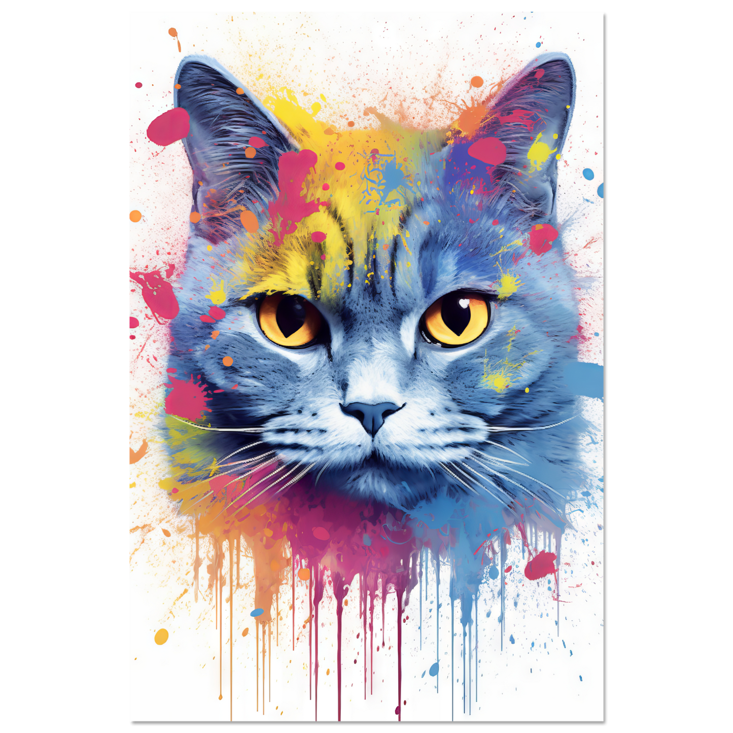 Katze Britisch Kurzhaar (BKH) Pop-Art (CAT22)