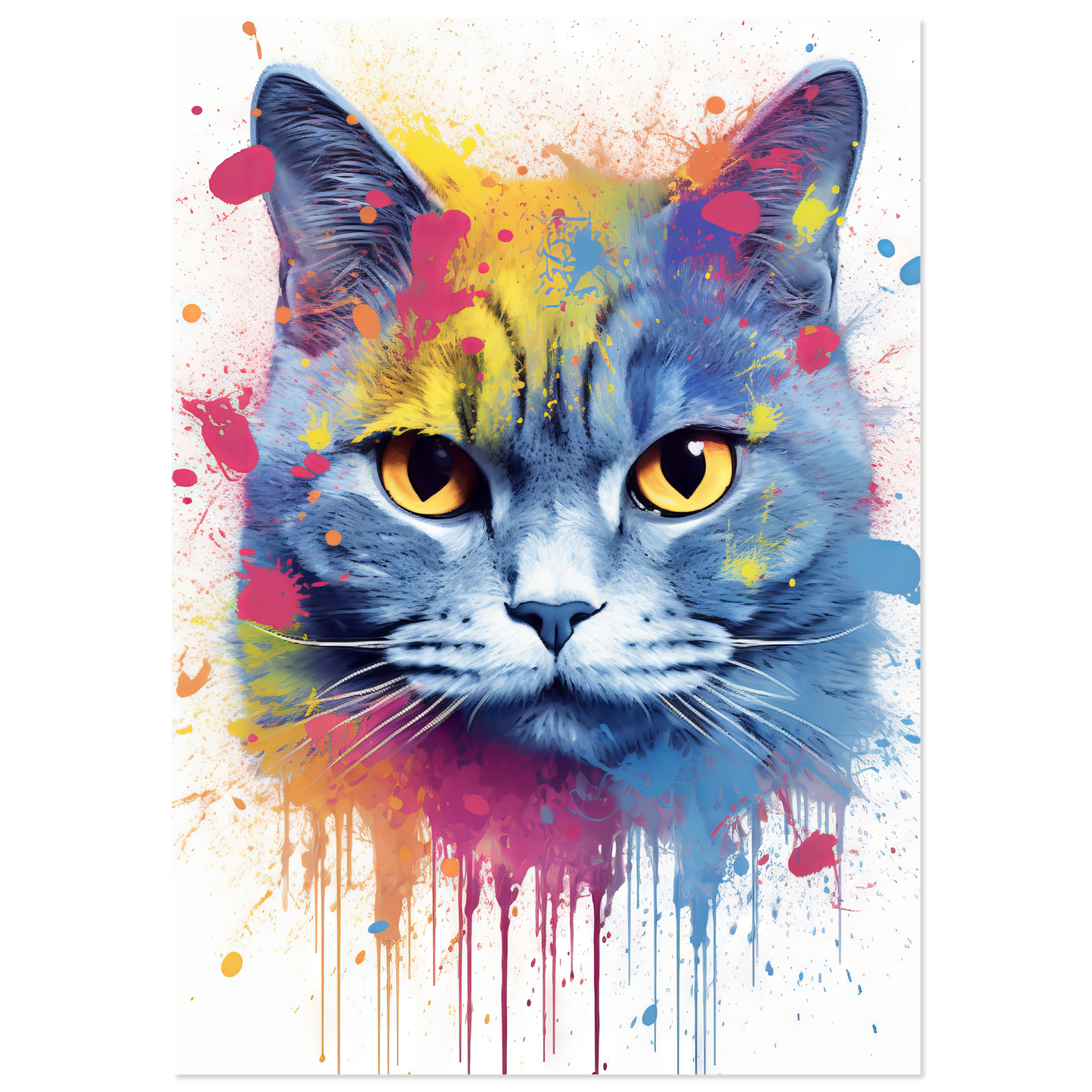 Katze Britisch Kurzhaar (BKH) Pop-Art (CAT22)