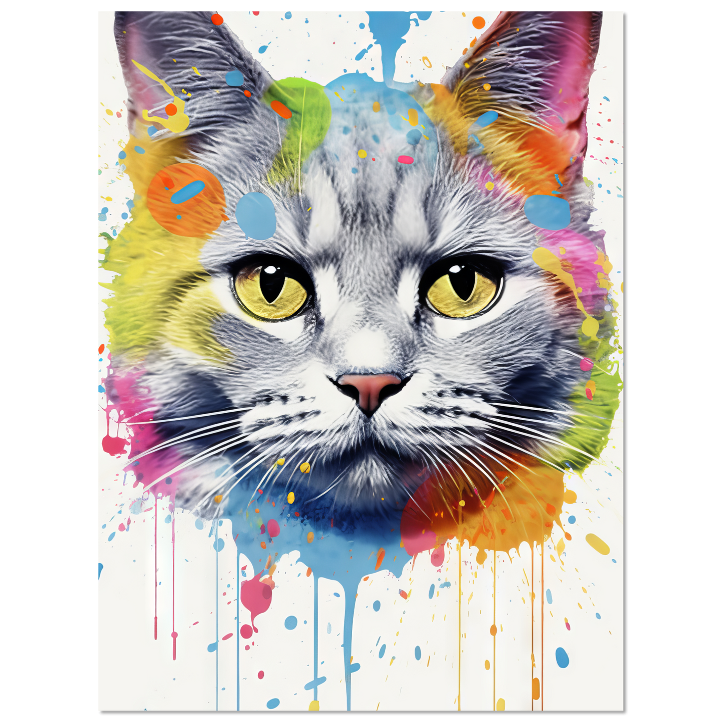 Katze Britisch Kurzhaar (BKH) Pop-Art (CAT23)