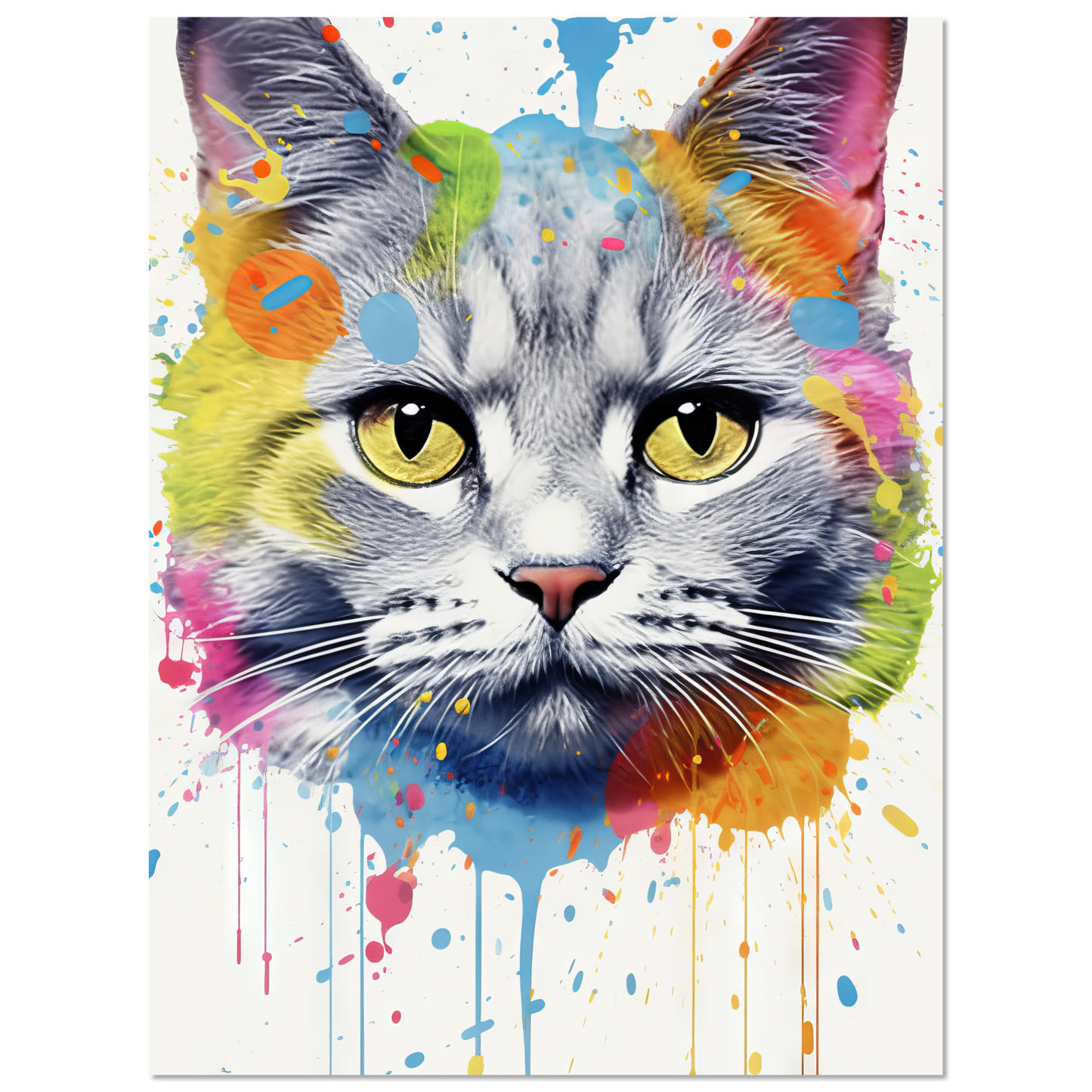 Katze Britisch Kurzhaar (BKH) Pop-Art (CAT23)