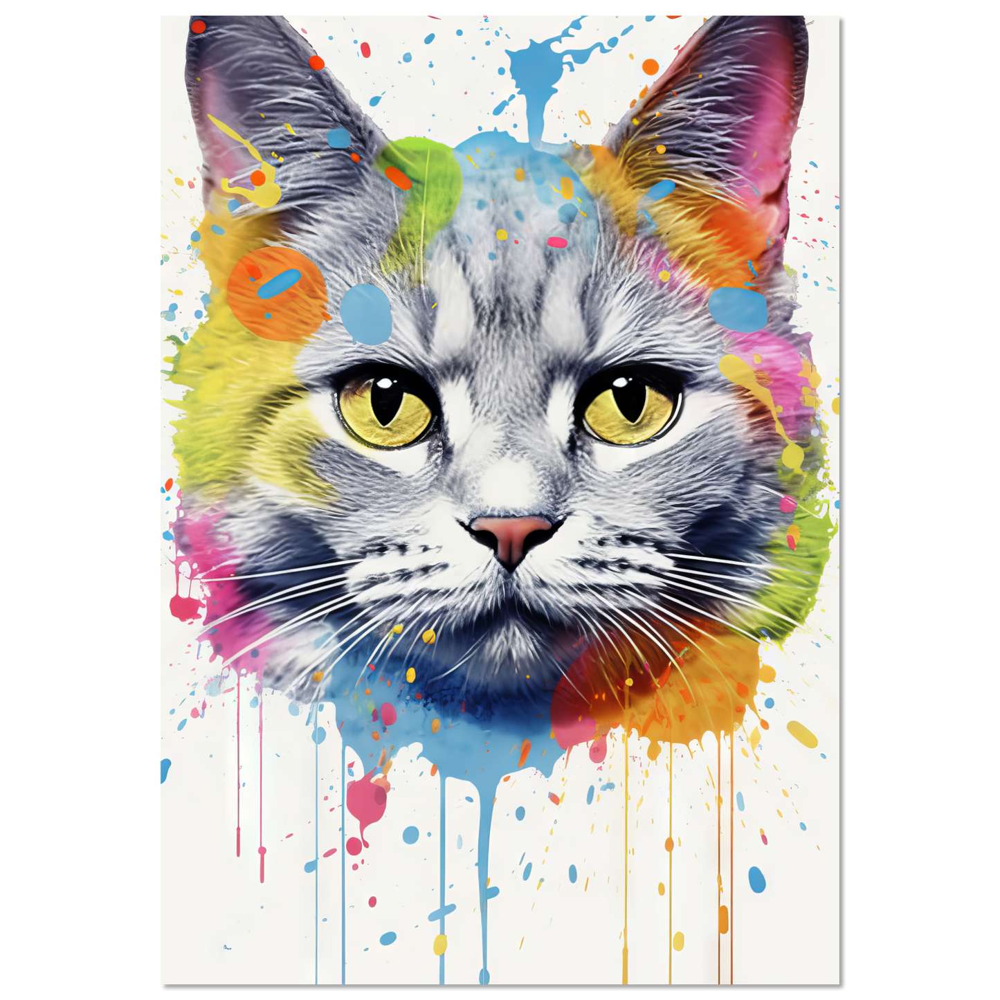 Katze Britisch Kurzhaar (BKH) Pop-Art (CAT23)