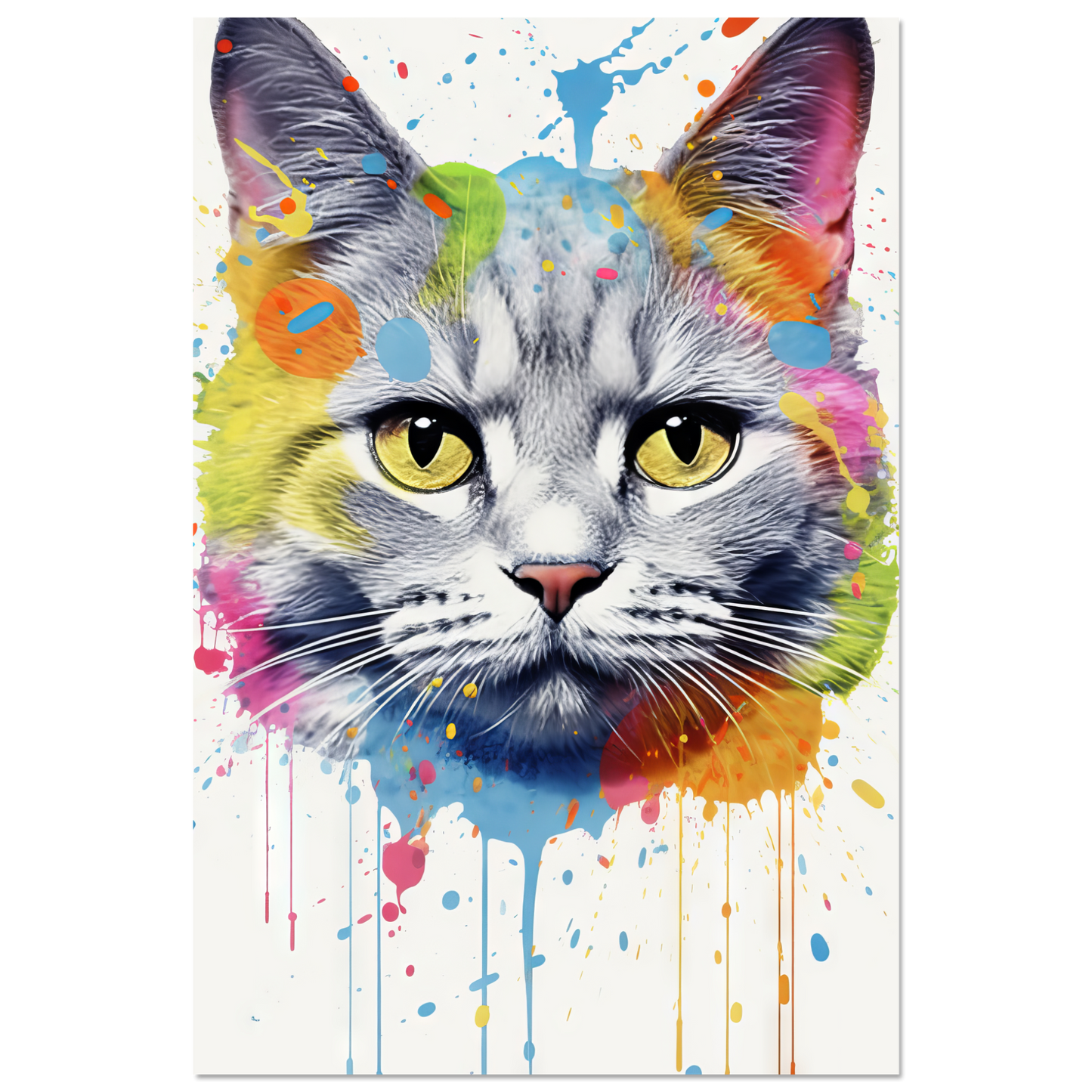 Katze Britisch Kurzhaar (BKH) Pop-Art (CAT23)