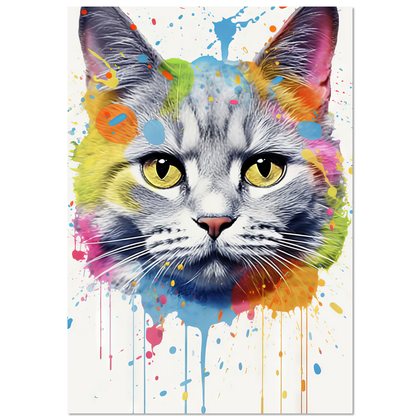 Katze Britisch Kurzhaar (BKH) Pop-Art (CAT23)