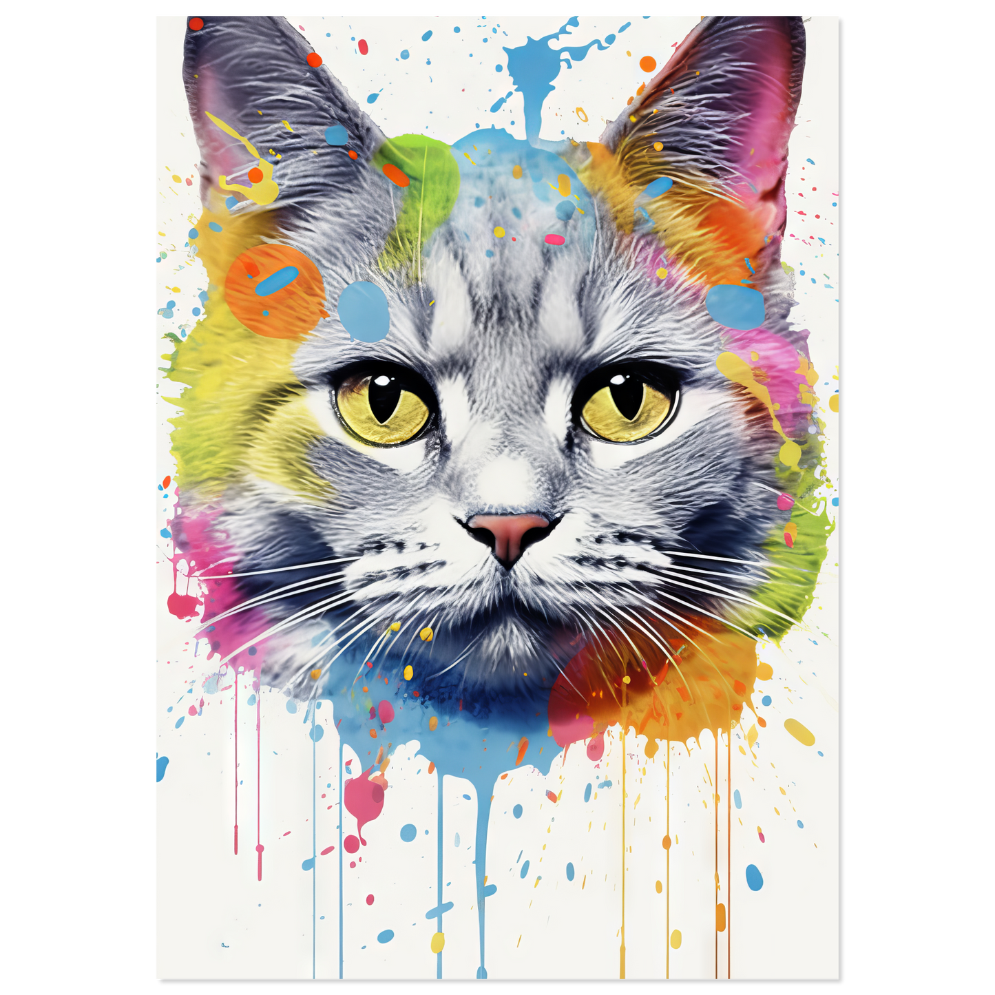 Katze Britisch Kurzhaar (BKH) Pop-Art (CAT23)