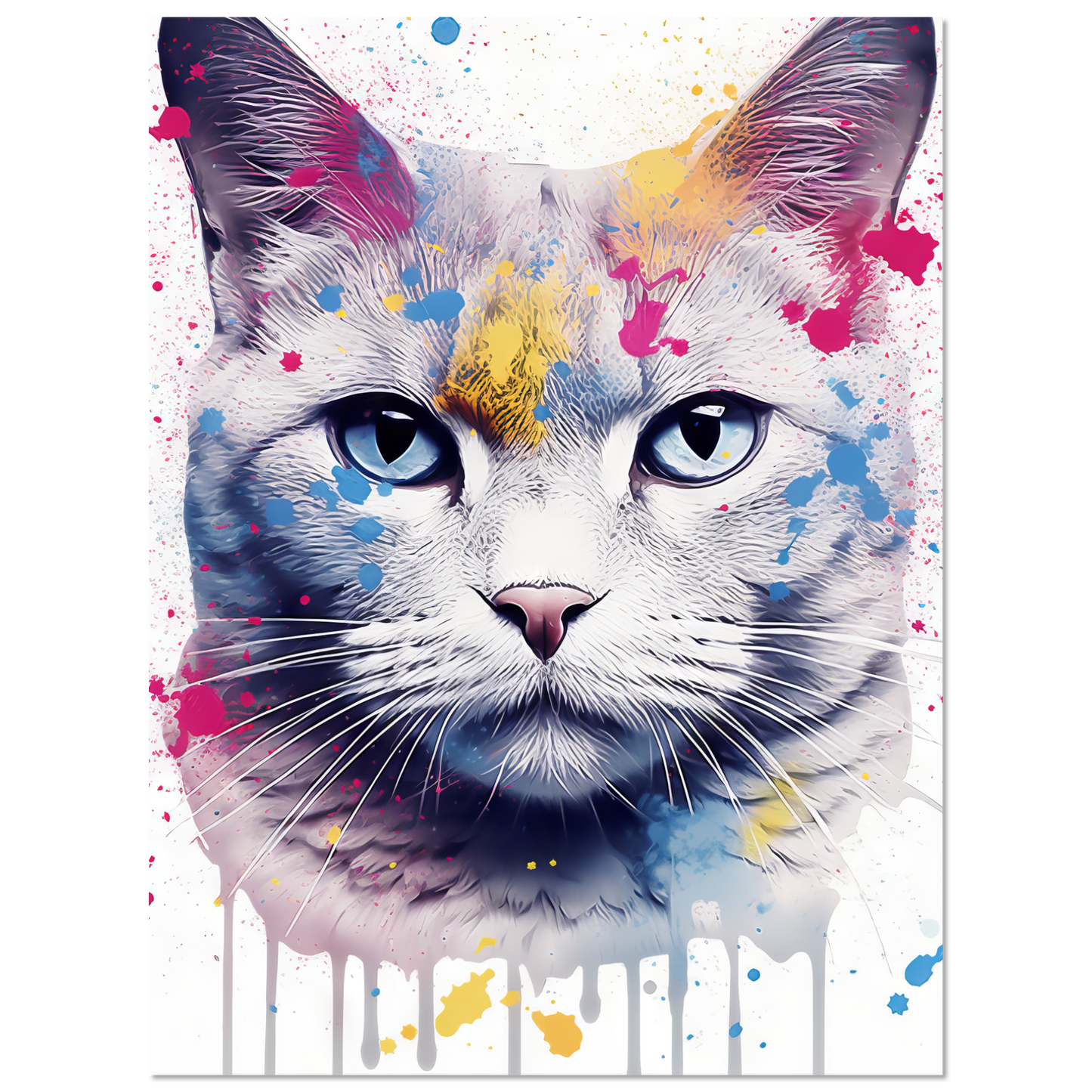 Katze Britisch Kurzhaar (BKH) Pop-Art (CAT24)
