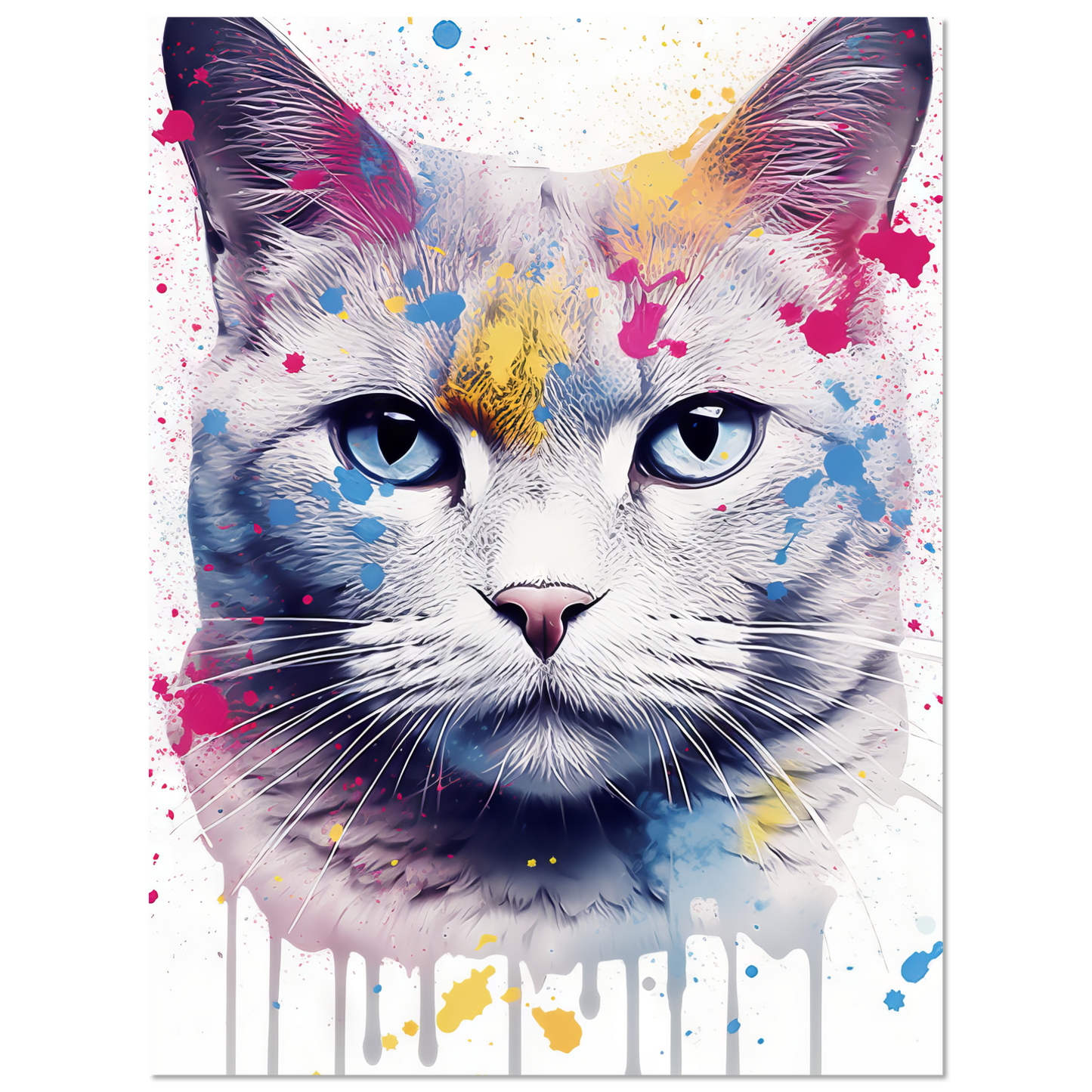 Katze Britisch Kurzhaar (BKH) Pop-Art (CAT24)