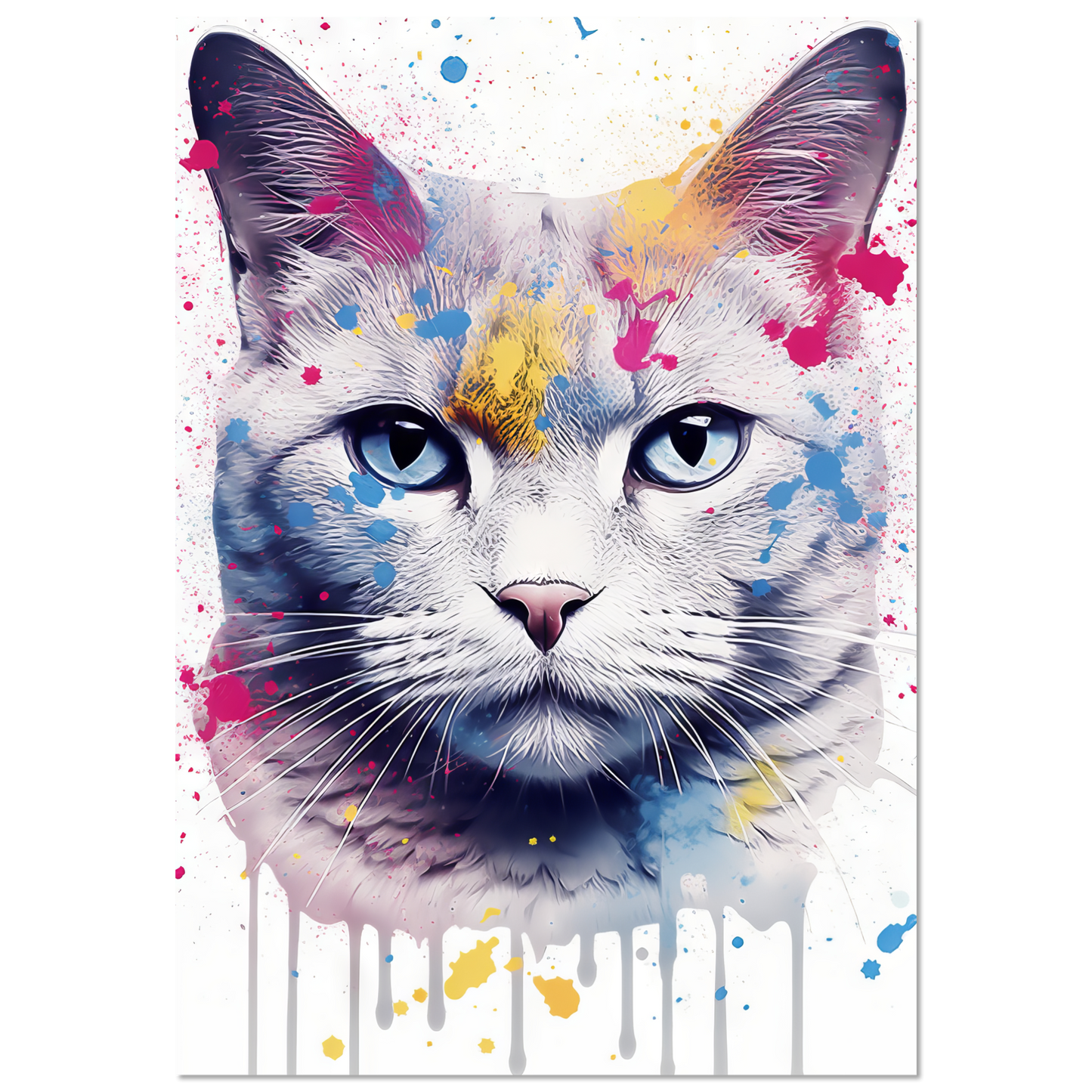 Katze Britisch Kurzhaar (BKH) Pop-Art (CAT24)