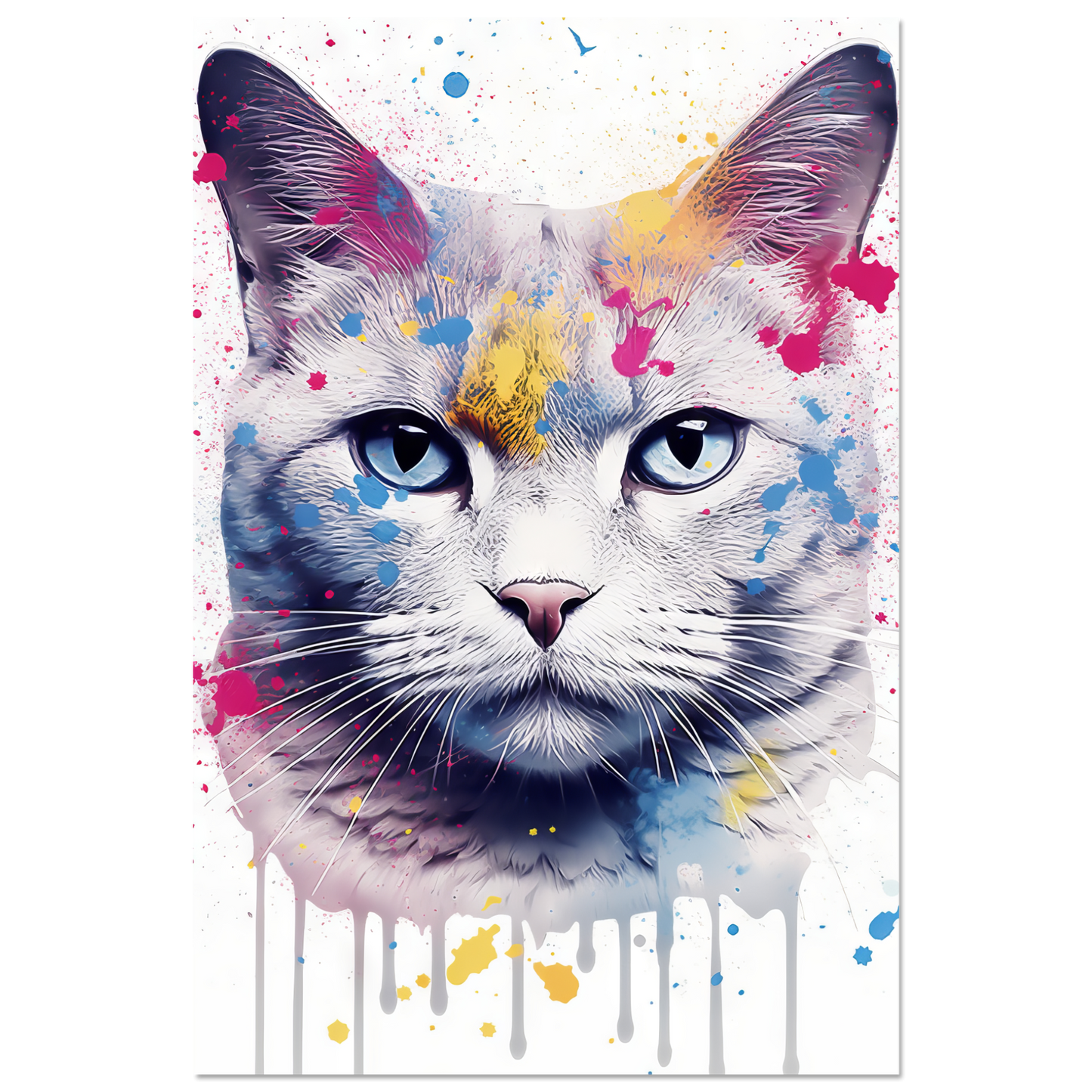 Katze Britisch Kurzhaar (BKH) Pop-Art (CAT24)