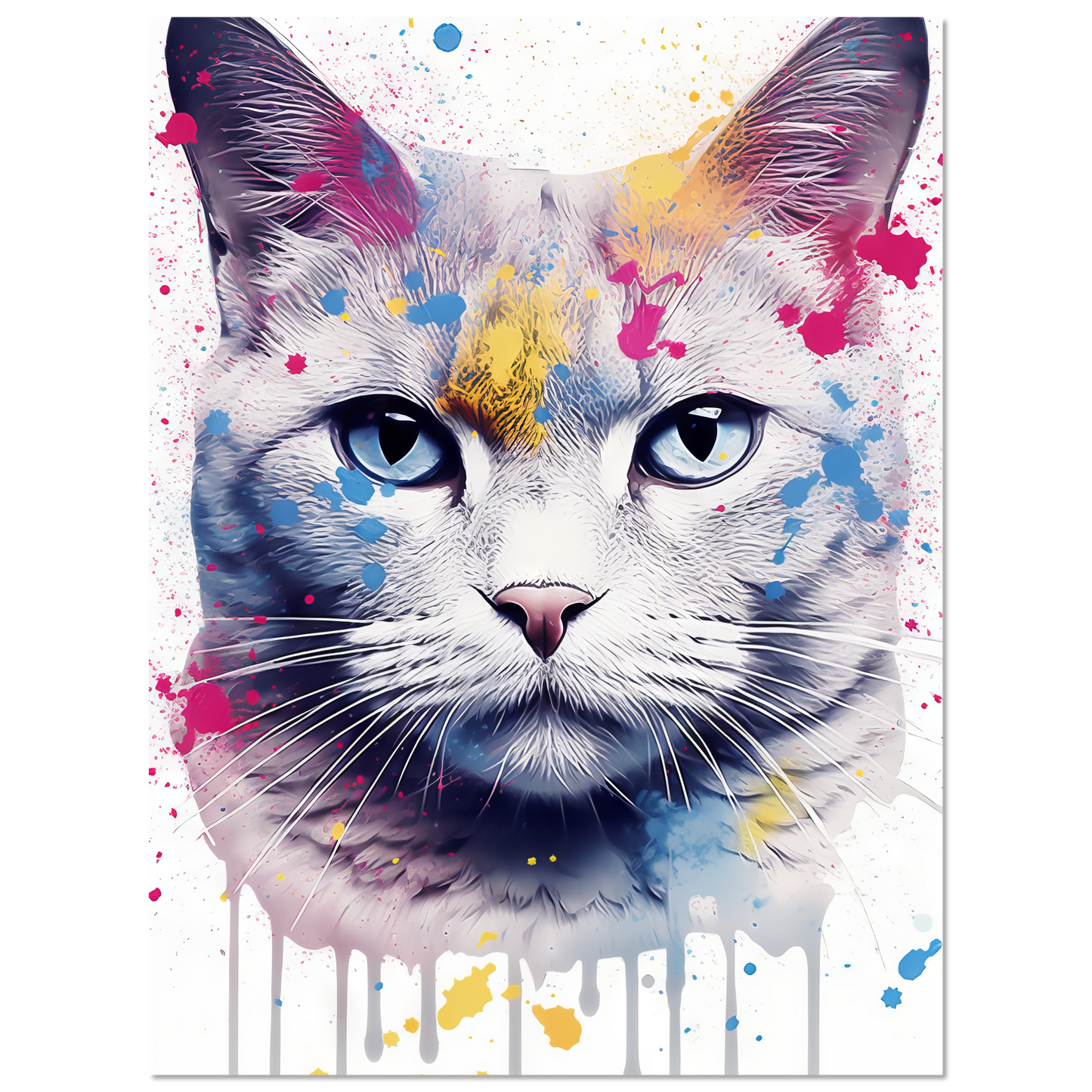 Katze Britisch Kurzhaar (BKH) Pop-Art (CAT24)