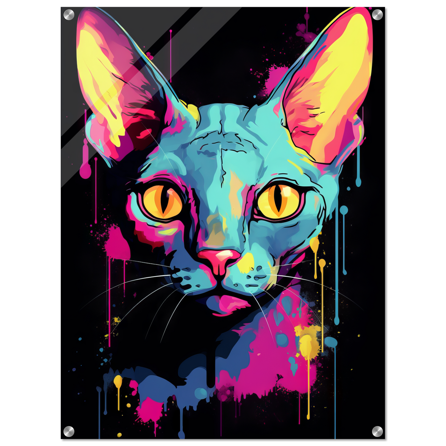 Katze Sphynx Pop-Art (CAT33)