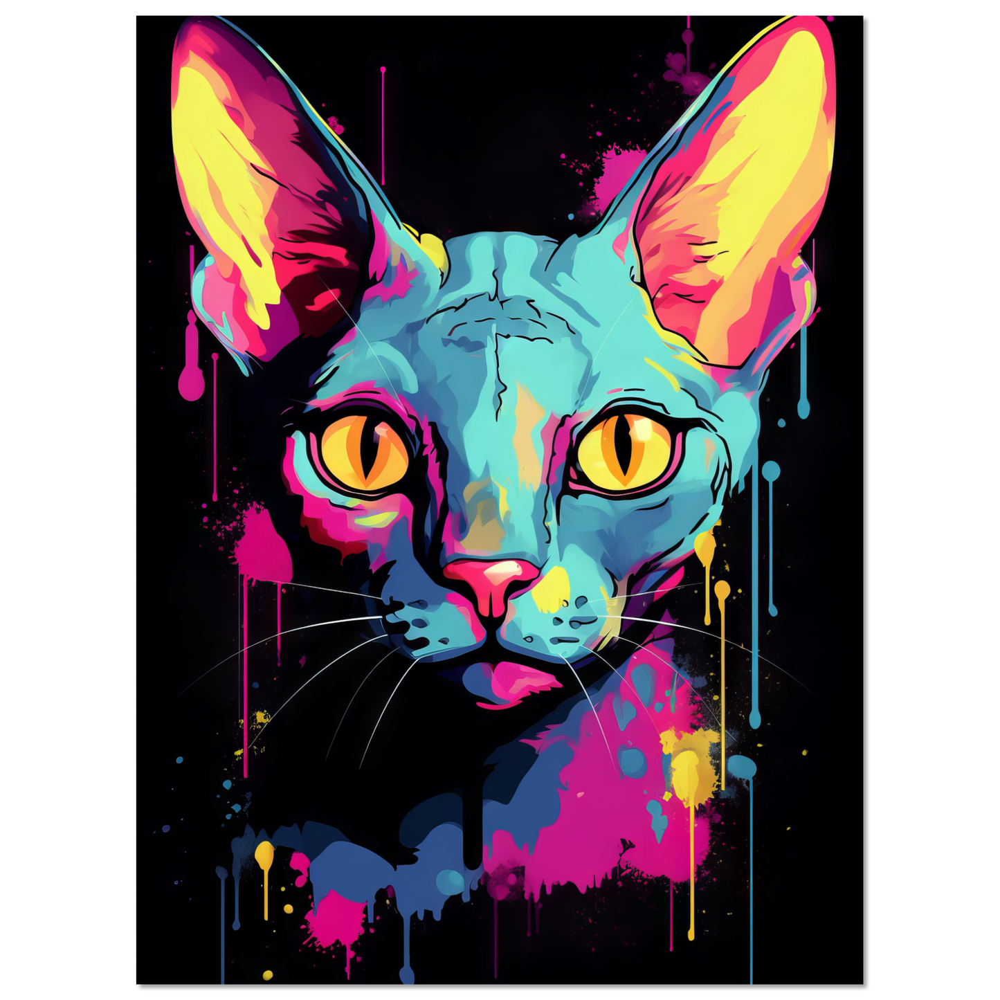 Katze Sphynx Pop-Art (CAT33)